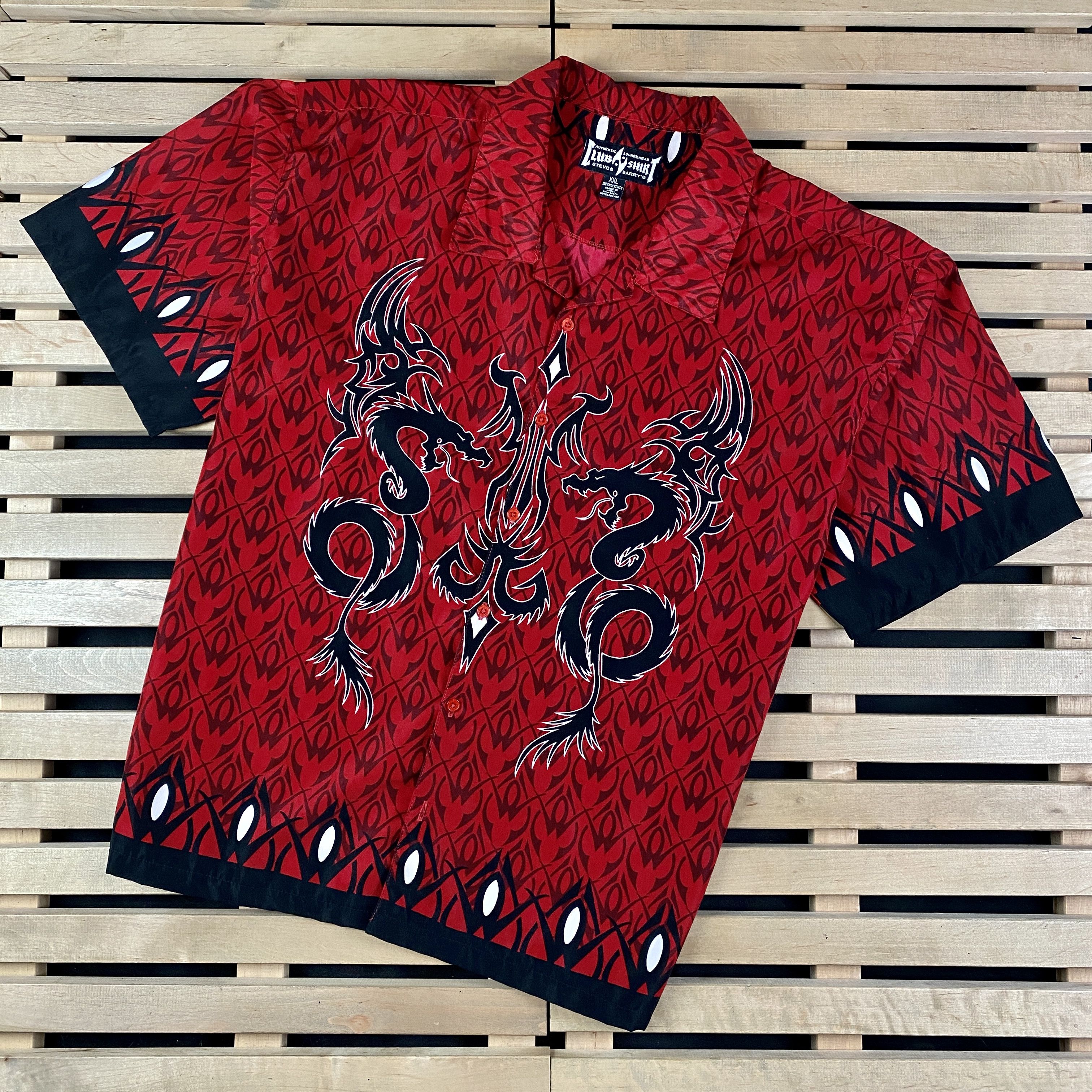 Other Short Sleeve Crazy Hawaiian Shirts Dagon Size XXL Polyester Size US XXL / EU 58 / 5 - 1 Thumbnail