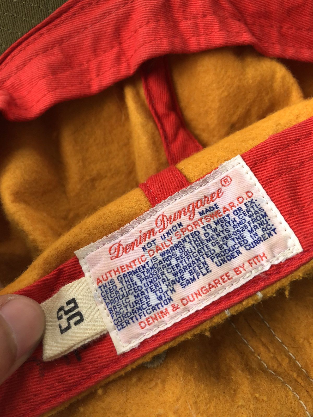 Other RARE🔥Denim & Dungaree 🇯🇵 Royal Yellow Leather Strap Cap Size ONE SIZE - 7 Thumbnail
