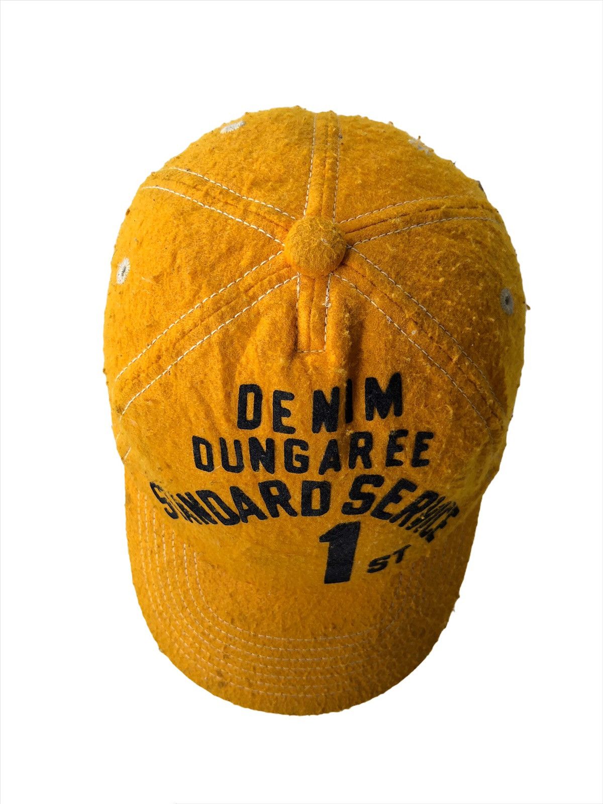 Other RARE🔥Denim & Dungaree 🇯🇵 Royal Yellow Leather Strap Cap Size ONE SIZE - 3 Thumbnail
