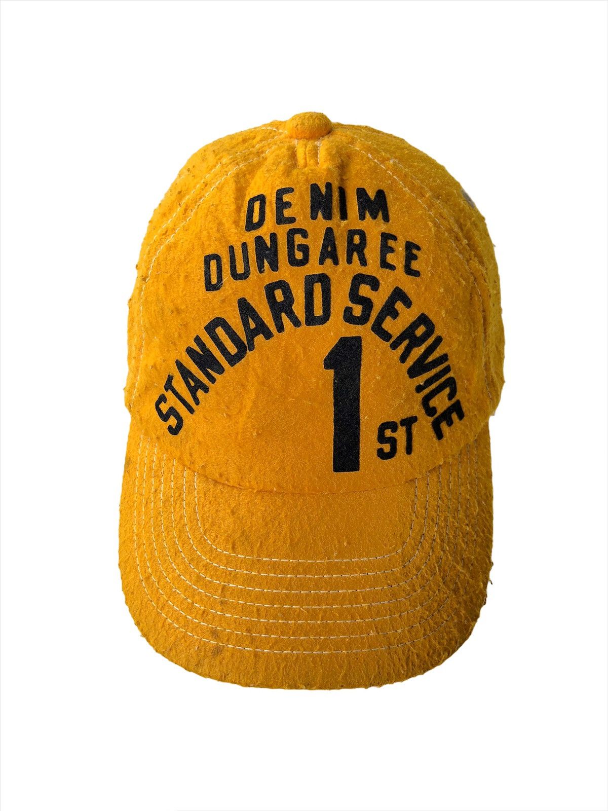 Other RARE🔥Denim & Dungaree 🇯🇵 Royal Yellow Leather Strap Cap Size ONE SIZE - 1 Thumbnail