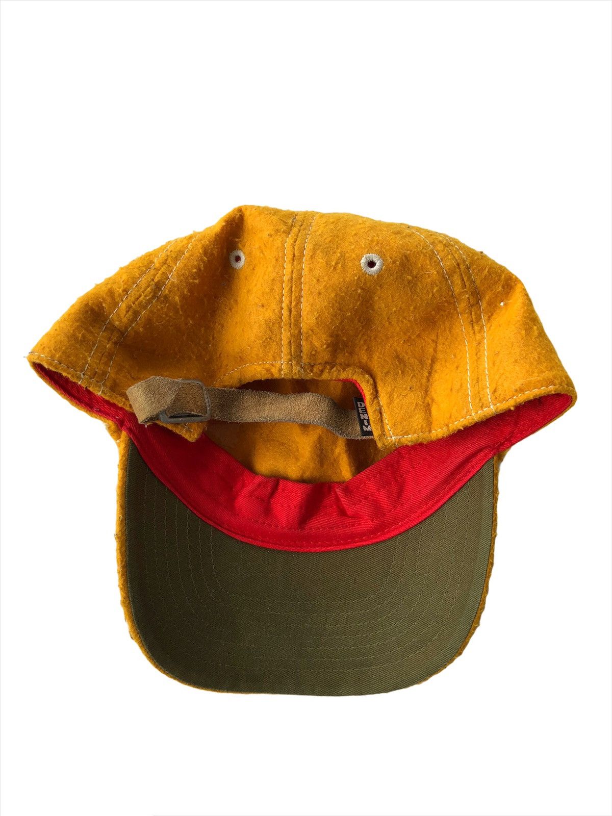 Other RARE🔥Denim & Dungaree 🇯🇵 Royal Yellow Leather Strap Cap Size ONE SIZE - 4 Thumbnail