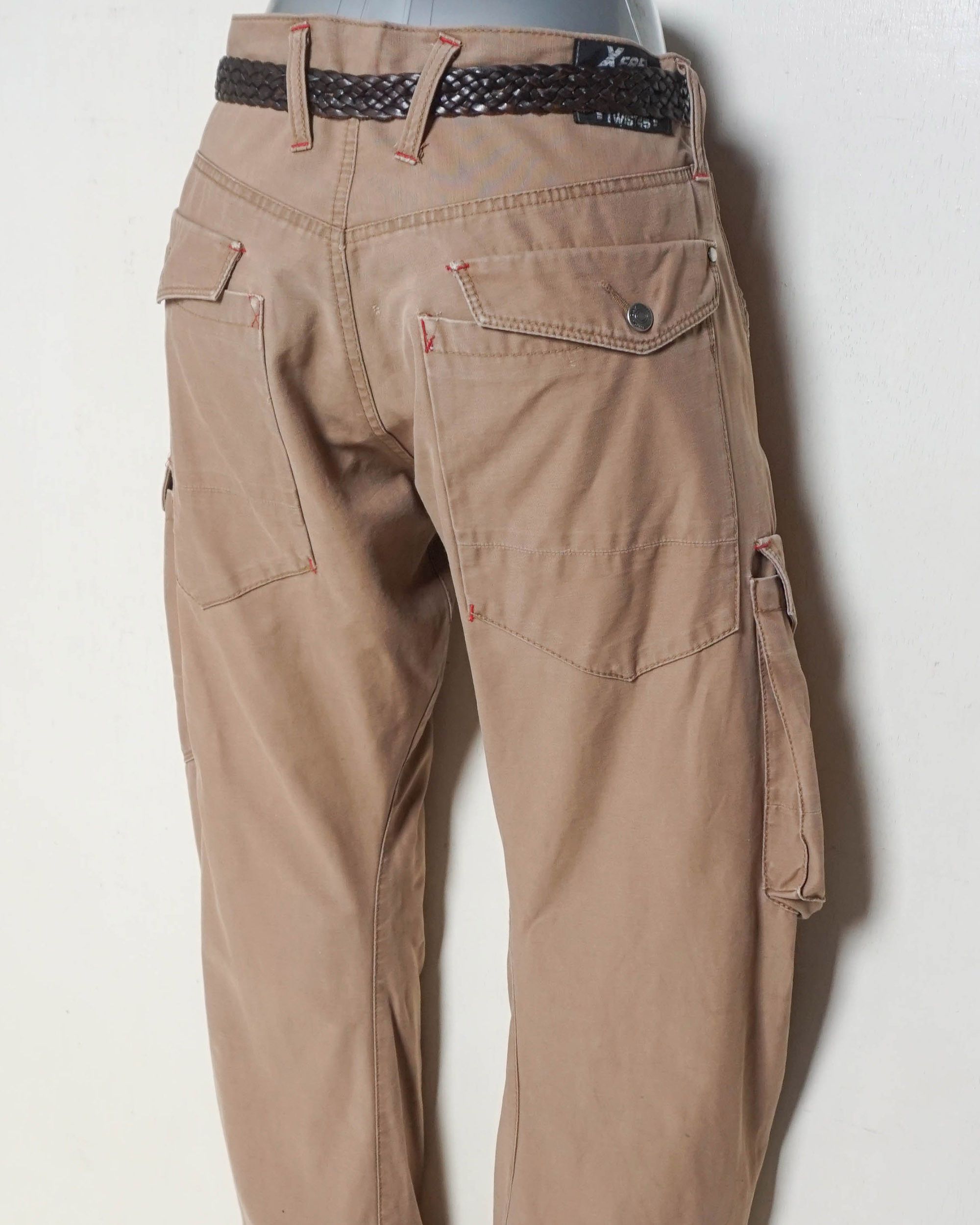 Japanese Brand XEBEC Twist45 Multipockets Curved Legs Cargo Pants Size US 31 - 5 Thumbnail