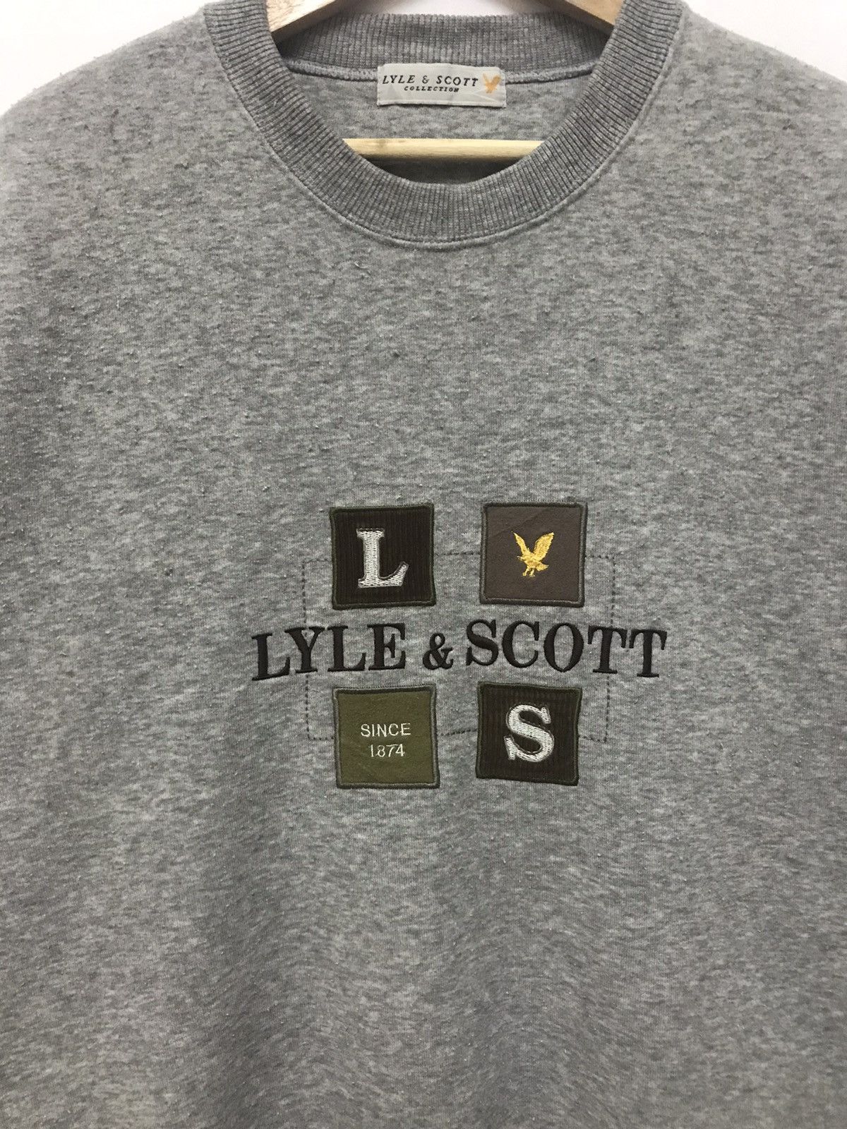 Japanese Brand Vintage LYLE & SCOTT Sweatshirt Big Logo Crewneck Pullover Size US L / EU 52-54 / 3 - 2 Thumbnail