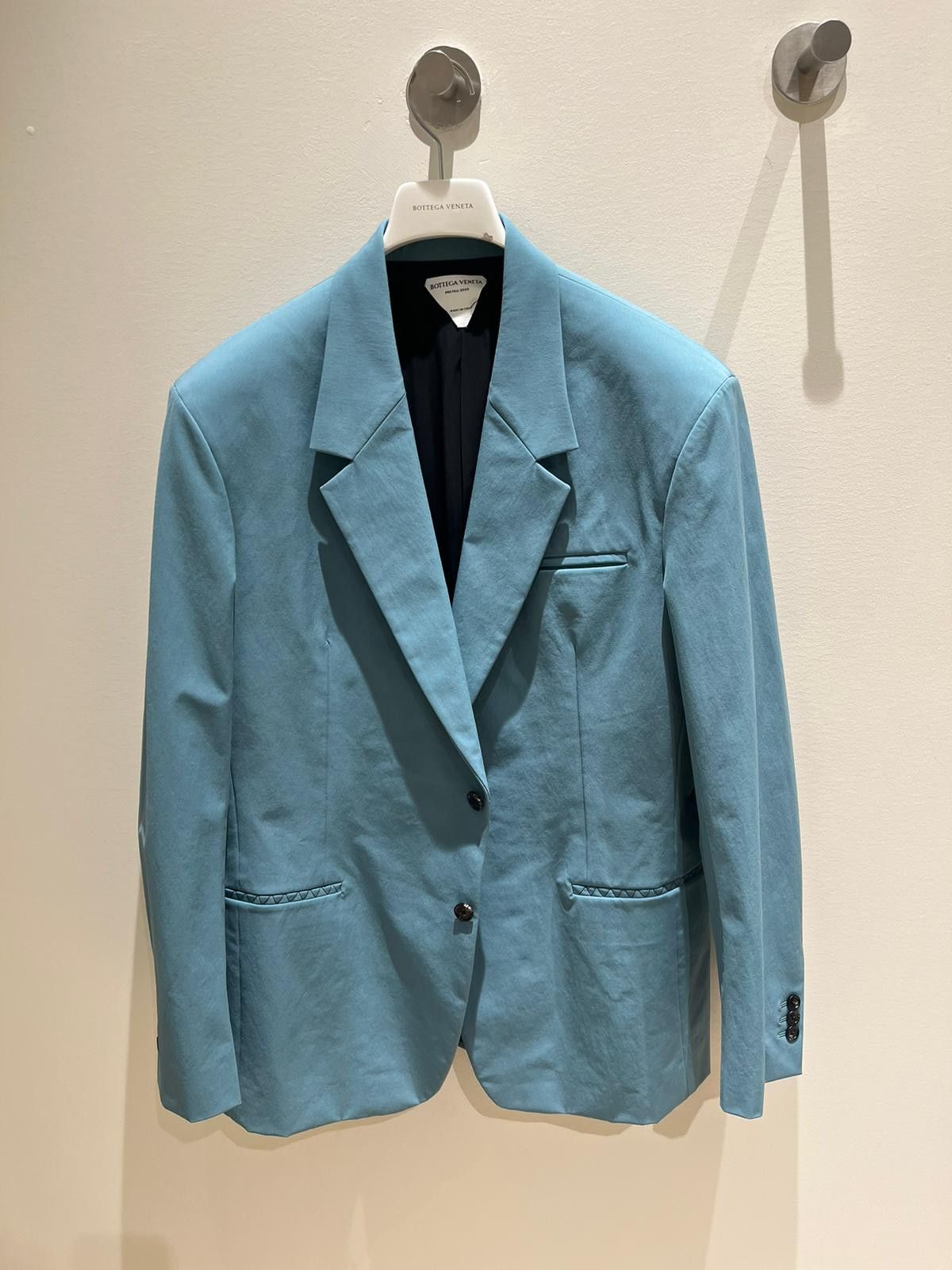 Bottega Veneta Blazer Stretch Nylon Canvas Jacket in Strom Size US M / EU 48-50 / 2 - 1 Thumbnail
