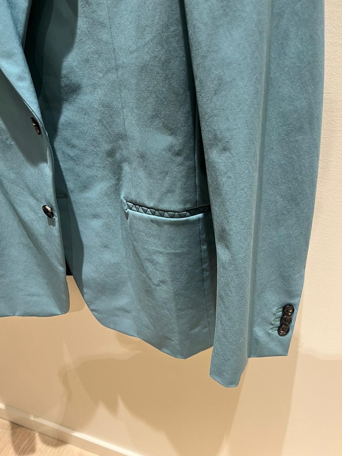 Bottega Veneta Blazer Stretch Nylon Canvas Jacket in Strom Size US M / EU 48-50 / 2 - 3 Thumbnail