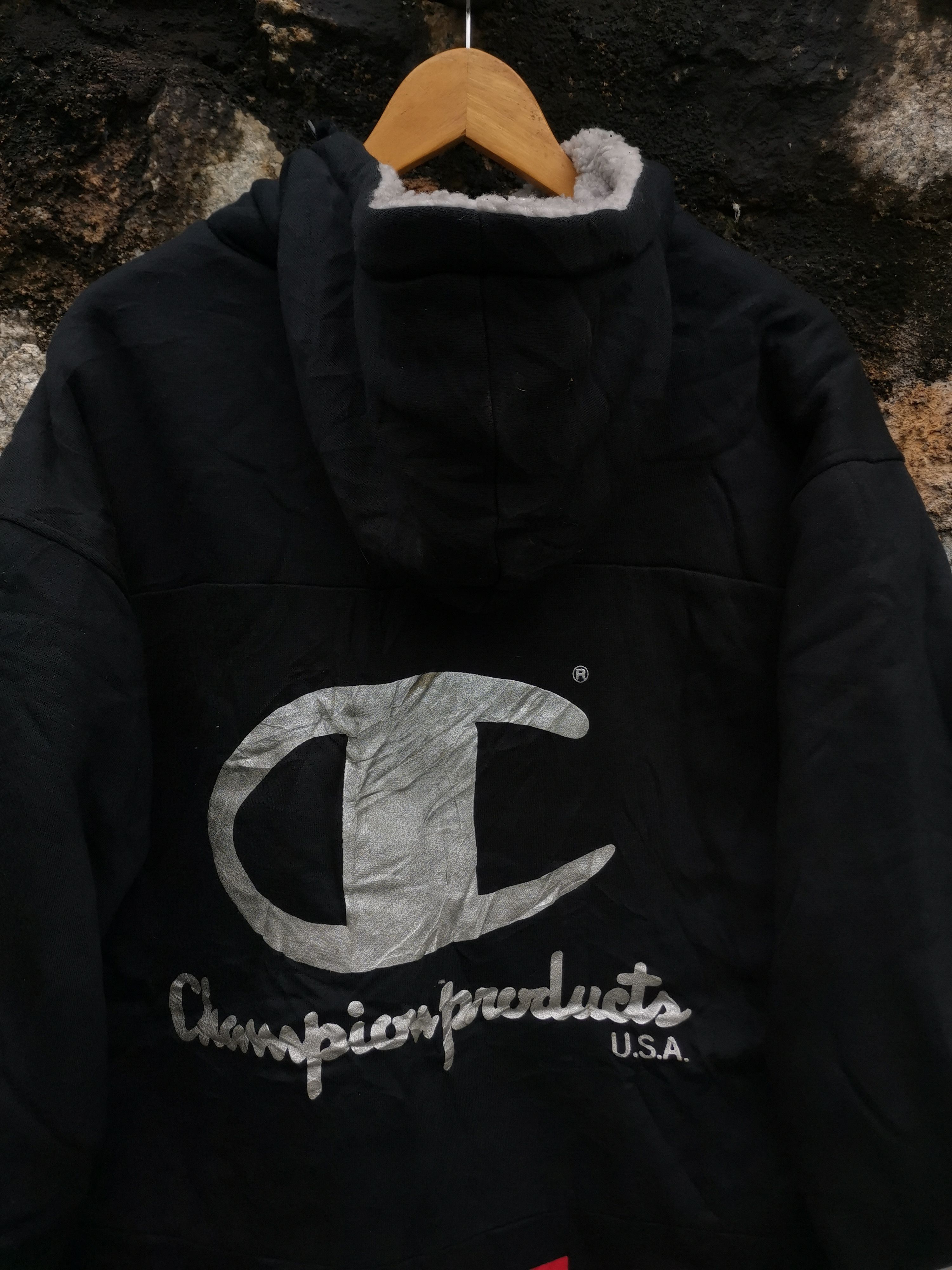 Champion Vintage Champion Fullprint Sherpa Hoodie Jacket Size US L / EU 52-54 / 3 - 5 Thumbnail