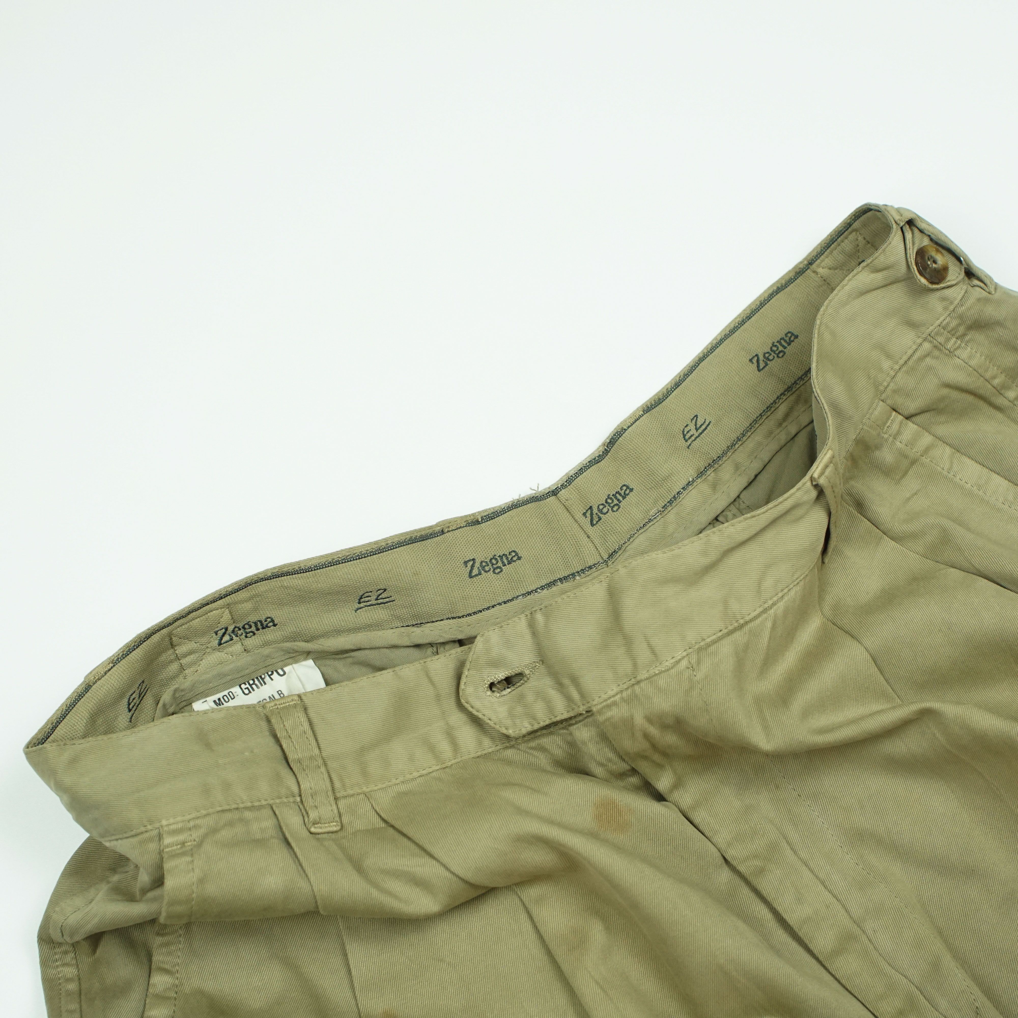 Ermenegildo Zegna *NoTariff Ermenegildo Zegna Khaki Pants Size US 34 / EU 50 - 8 Thumbnail