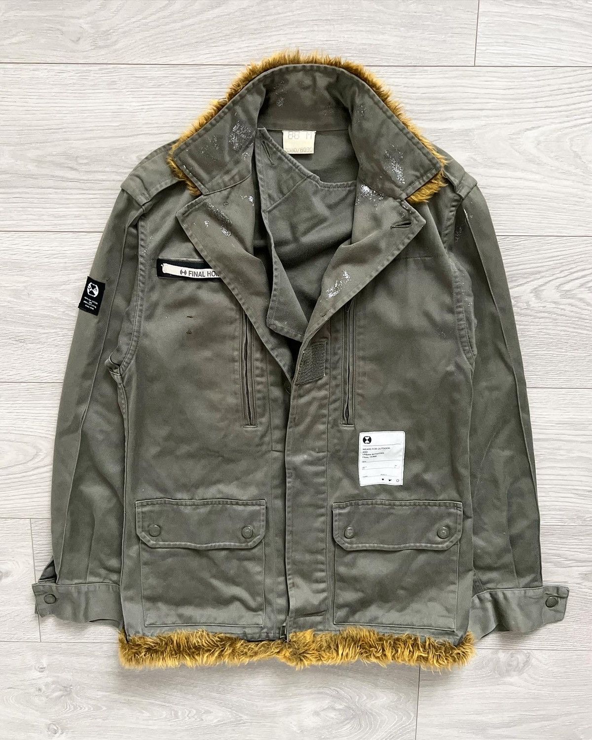 Final Home Final Home Vintage Reconstructed French Military Jacket Size US XS / EU 42 / 0 - 3 Thumbnail