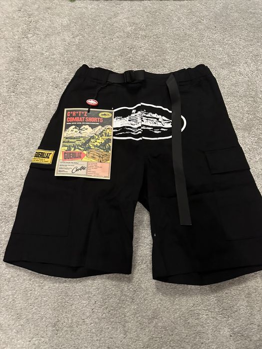 Corteiz Cargo Shorts Black / White | nate-hospital.com