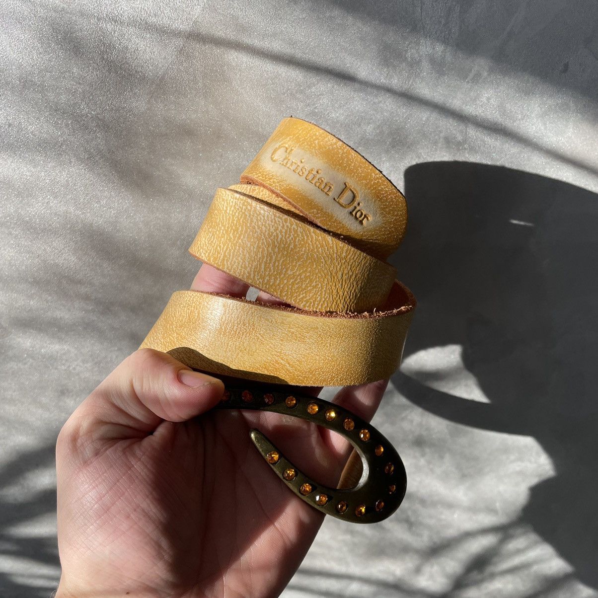 Vintage Christian Dior Leather Belt 1198