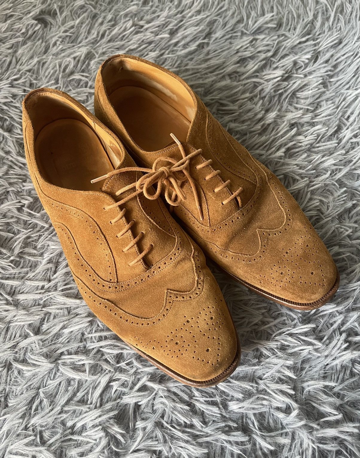 Grenson Suede Brogues Grenson 90s Vintage Suede Leather Brogue