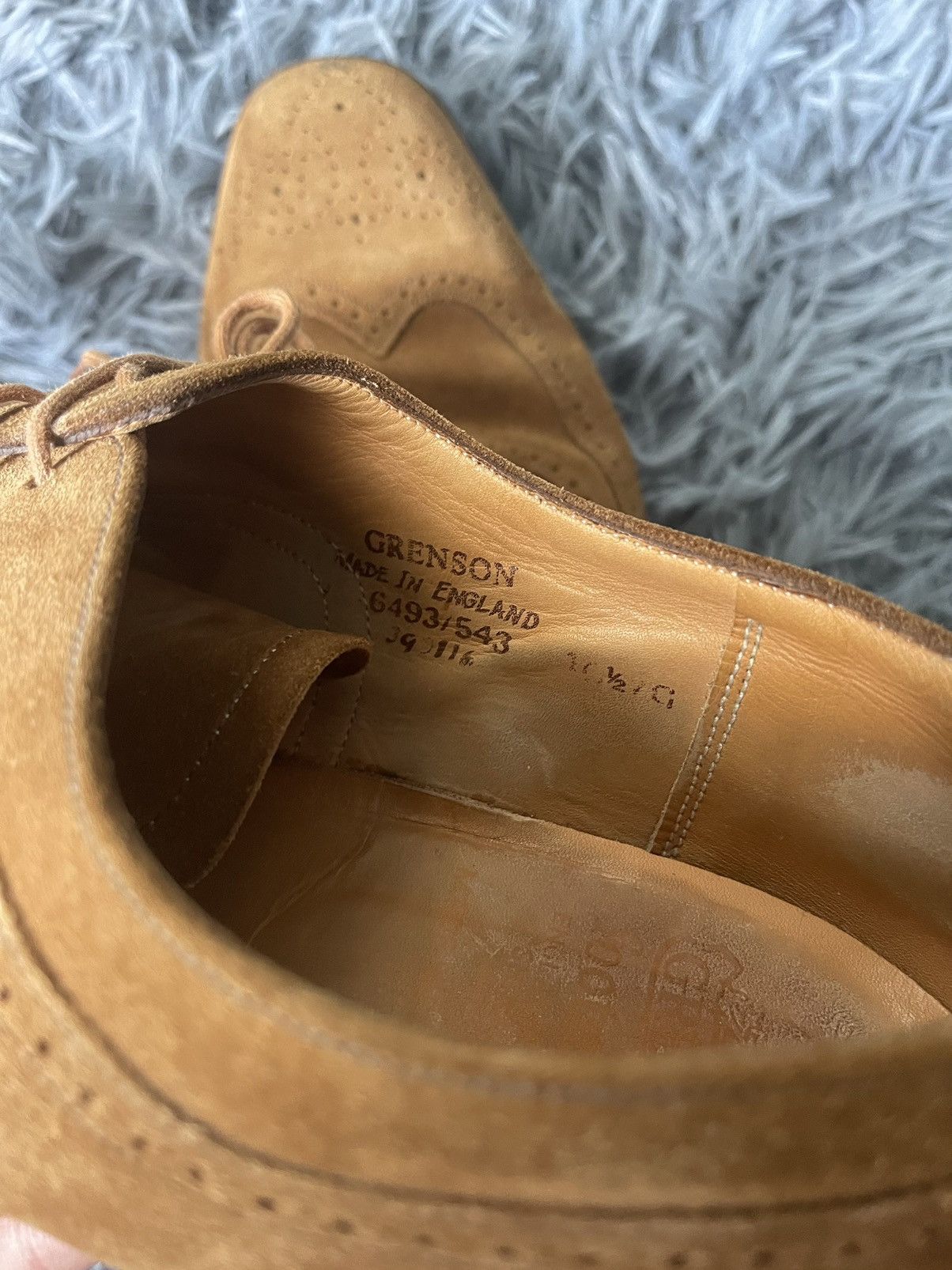 Grenson × Vintage Grenson 90s vintage suede + leather brogue Size US 11.5 / EU 44-45 - 10 Thumbnail