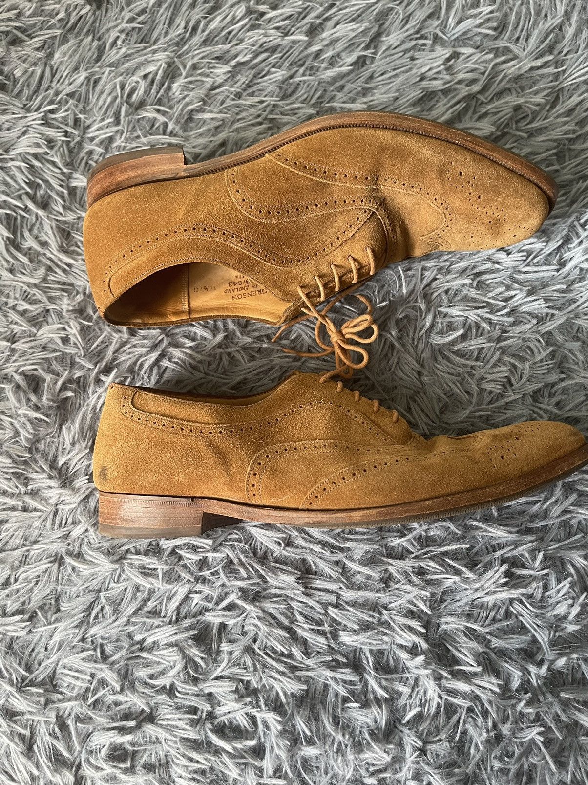Grenson × Vintage Grenson 90s vintage suede + leather brogue Size US 11.5 / EU 44-45 - 3 Thumbnail