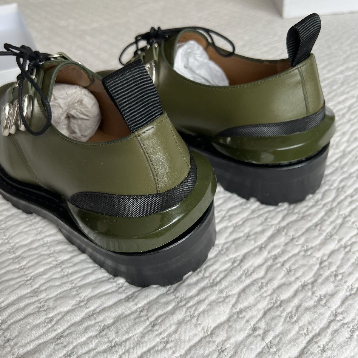 Toga Toga Virilis Green Leather Oxfords Size US 6 / EU 39 - 6 Thumbnail