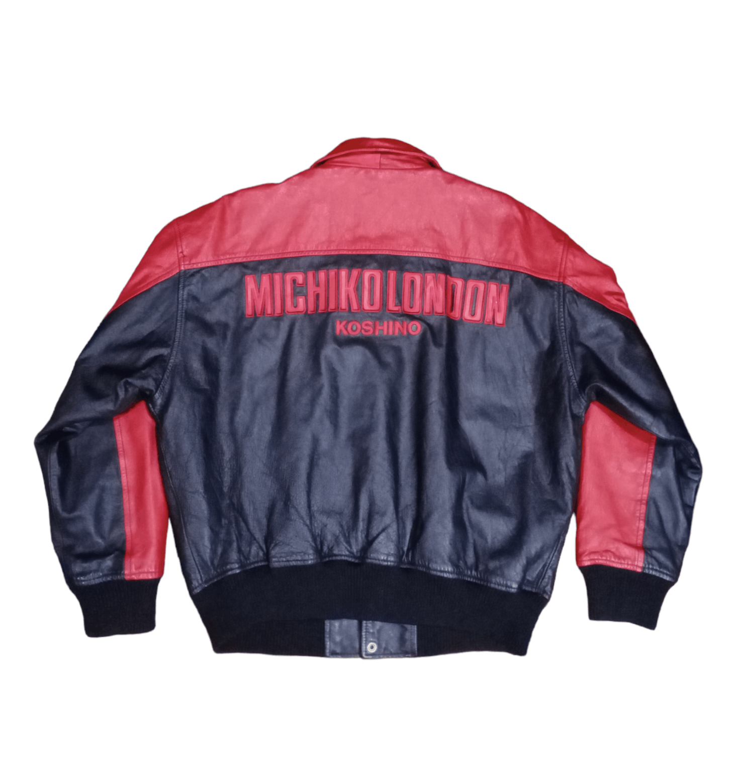Designer Vintage 90s Michiko Koshino London Leather Jacket Size M 