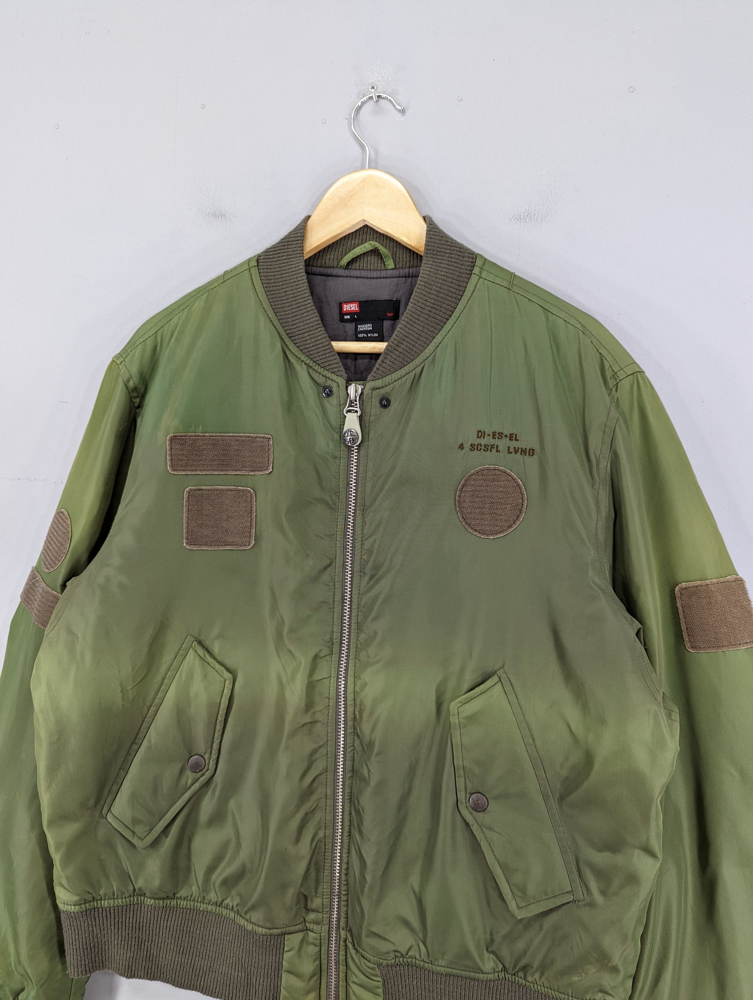Diesel 💥RARE💥Diesel Distressed Military Bomber Style Jacket Size US M / EU 48-50 / 2 - 4 Thumbnail