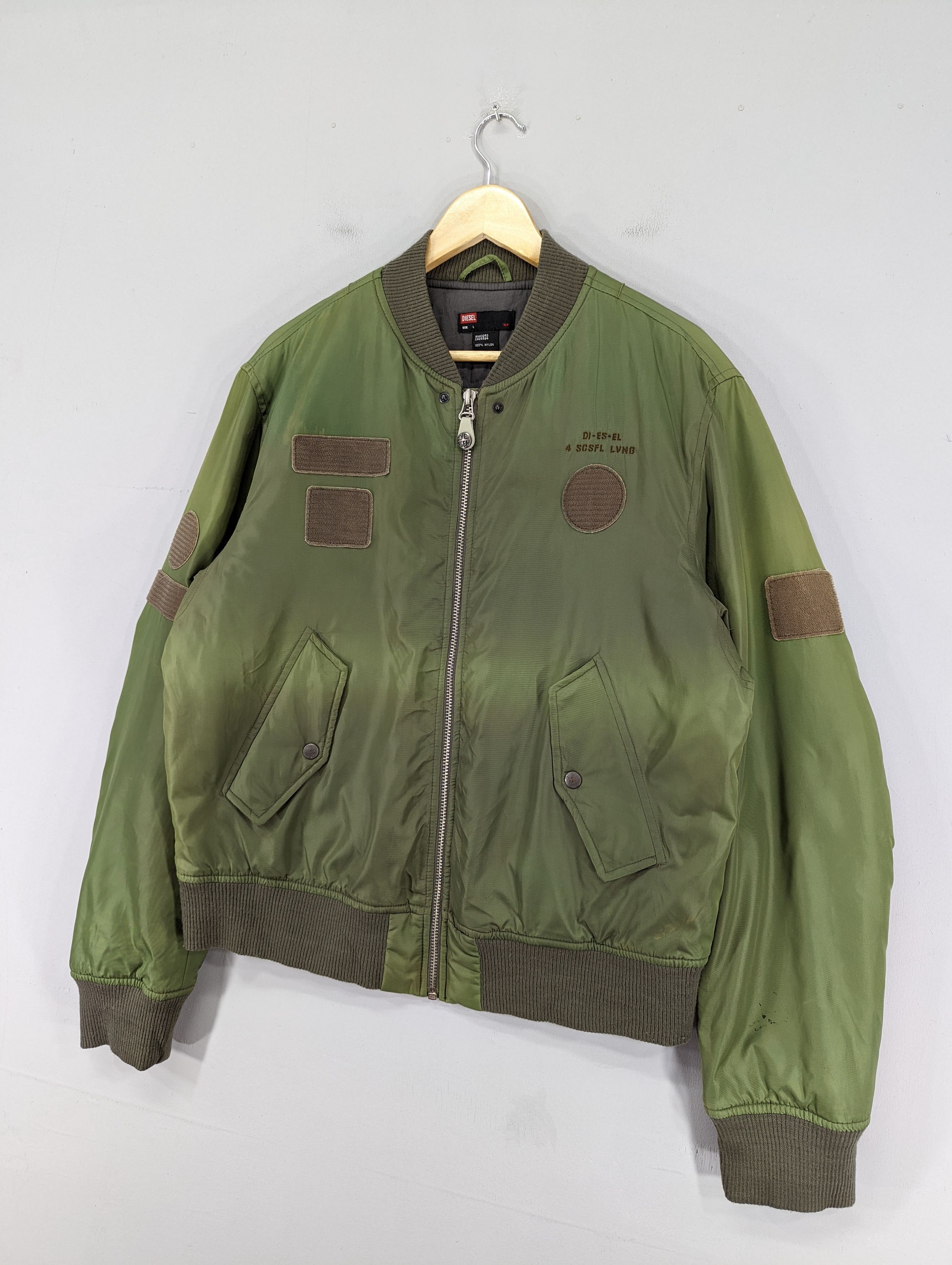 Diesel 💥RARE💥Diesel Distressed Military Bomber Style Jacket Size US M / EU 48-50 / 2 - 3 Thumbnail