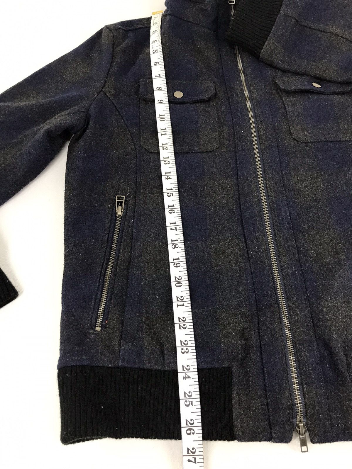 Japanese Brand Confirm Multi Pockets Zipper Plaid Checked Varsity Jacket Size US M / EU 48-50 / 2 - 10 Thumbnail