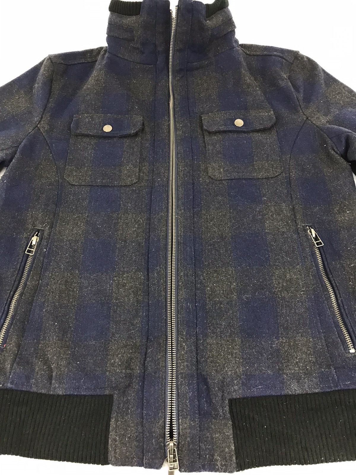 Japanese Brand Confirm Multi Pockets Zipper Plaid Checked Varsity Jacket Size US M / EU 48-50 / 2 - 4 Thumbnail