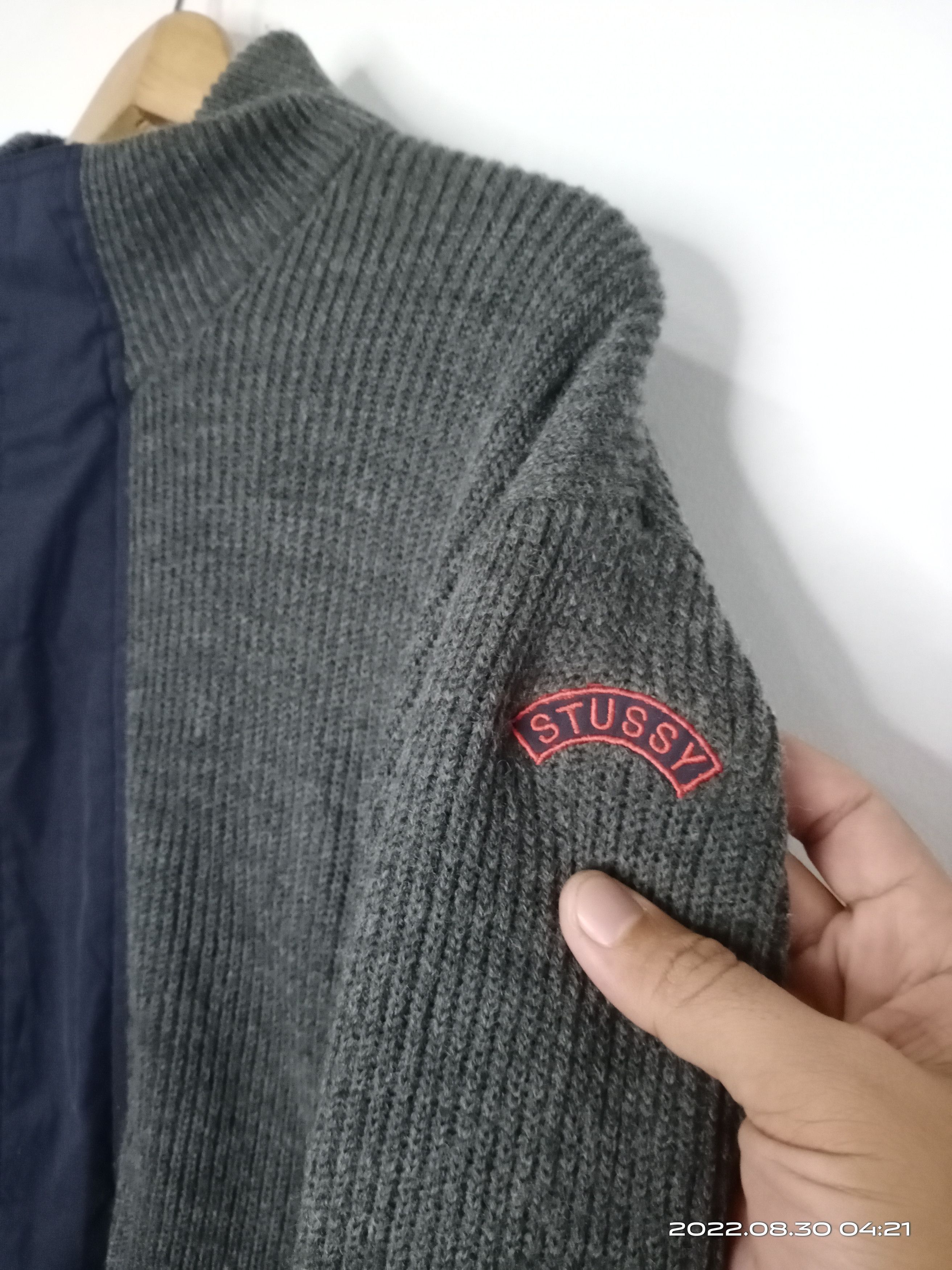 Stussy Vintage Stussy Wool Zipper Jacket Size US L / EU 52-54 / 3 - 3 Thumbnail