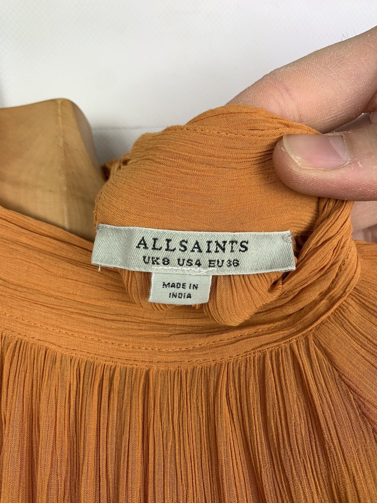 Allsaints Allsaints women’s Eimear long sleeve top blouse shirt Size S / US 4 / IT 40 - 7 Thumbnail