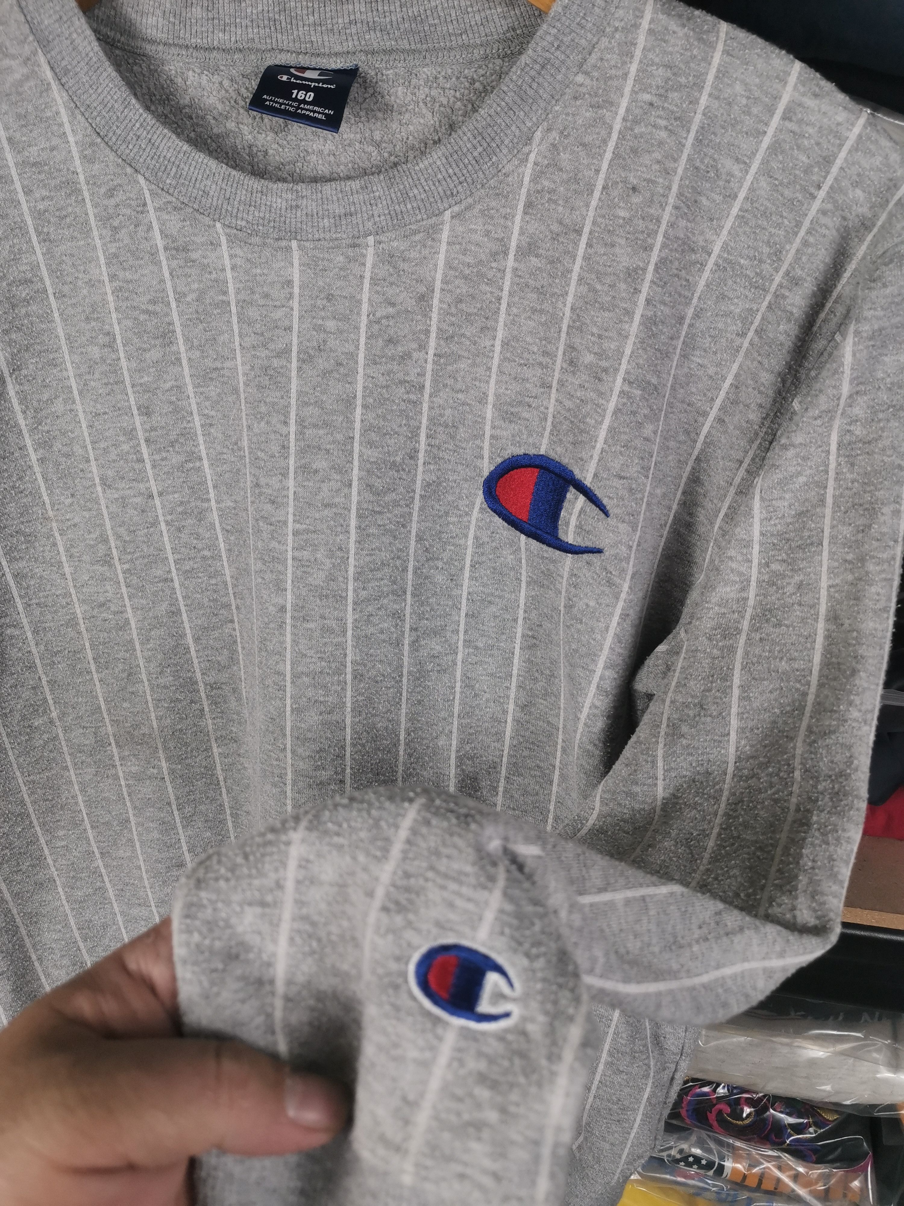 Champion Vintage Champion Stripes Sweatshirt Size US XXS / EU 40 - 2 Thumbnail