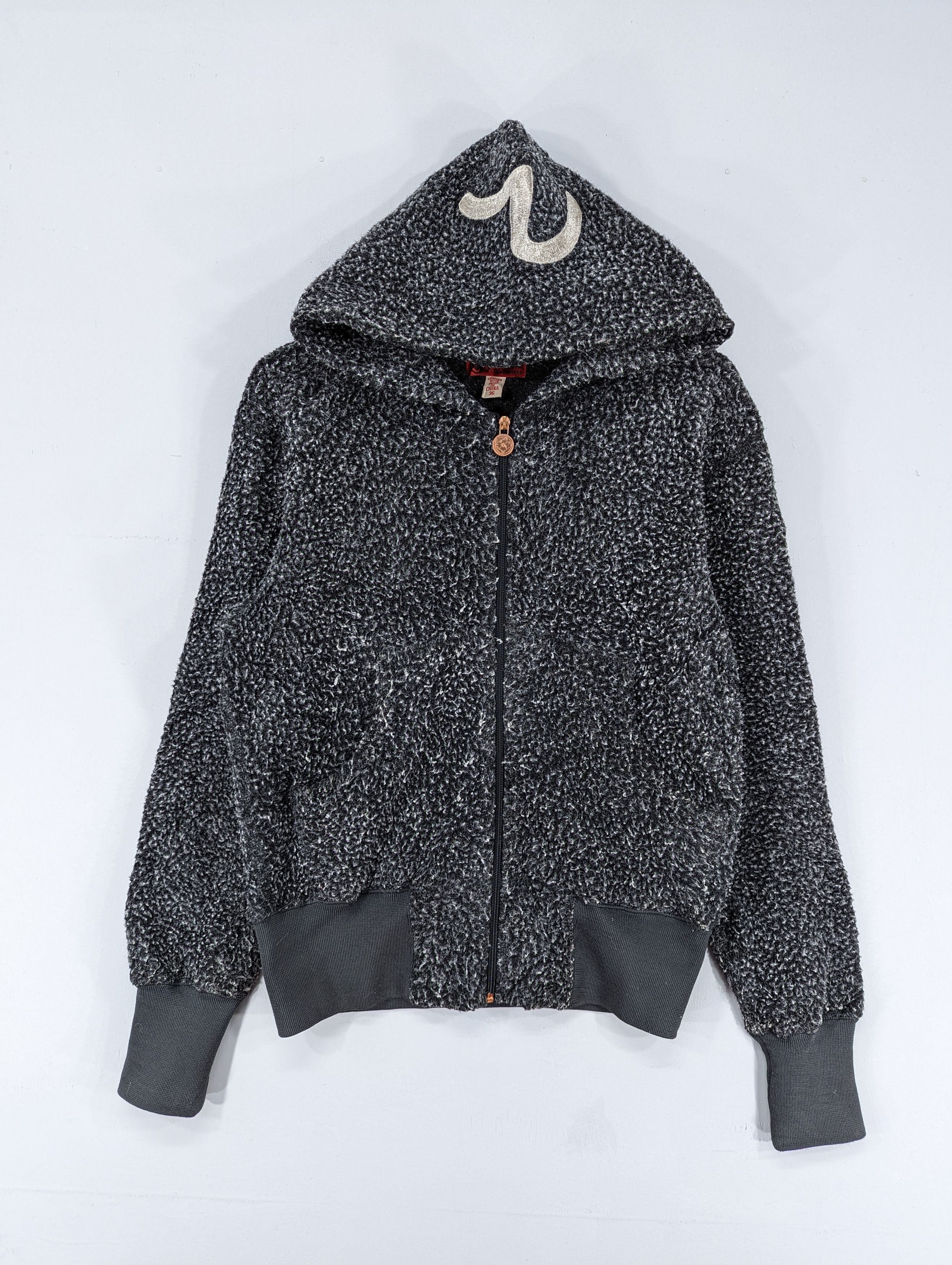 💥RARE💥Vintage Yamane Evisu Fleece Deep Pile Hoodie Jacket