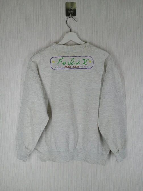 Cartoon Network Rare 1992 FELIX THE CAT Embroidered Big Logo Sweatshirt Size US M / EU 48-50 / 2 - 7 Thumbnail