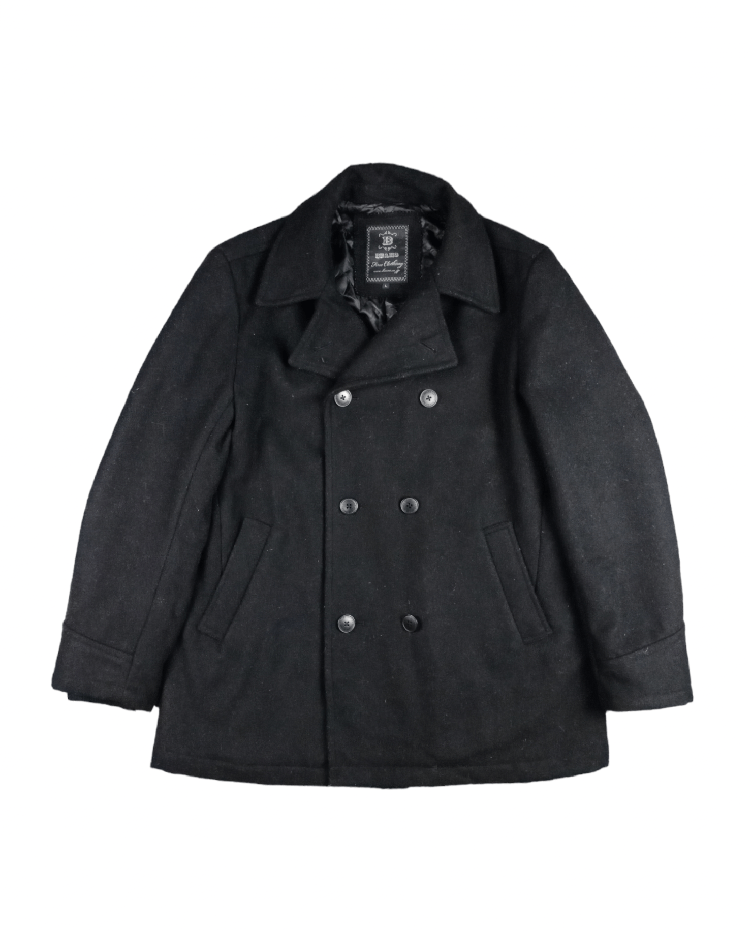 image of Beams Plus x Vintage beams Fine Clothing Wool Coat Jacket in Black, Men's (Size Medium)