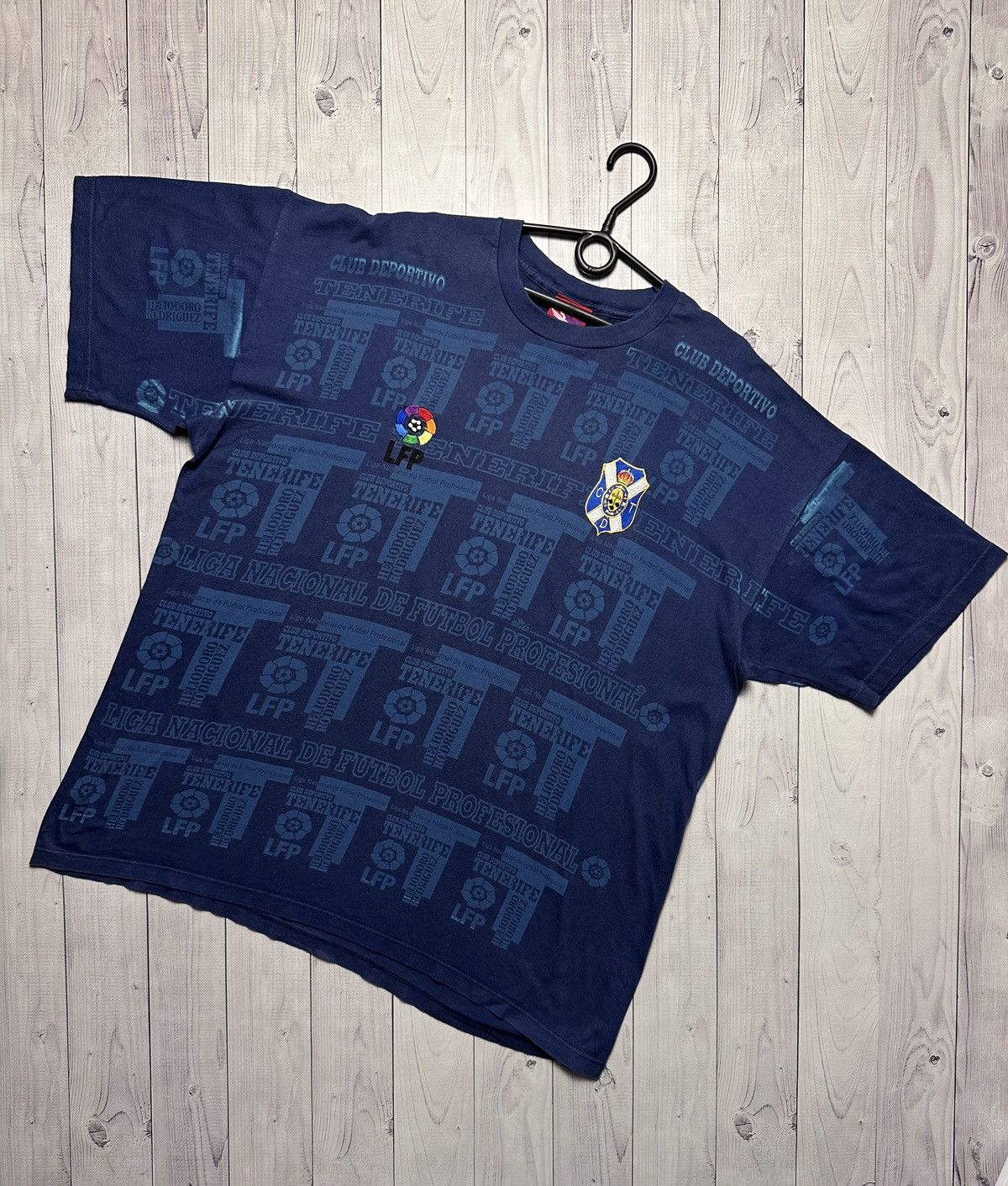 Vintage Soccer tee Deportivo Tenerife jersey LFP monogram