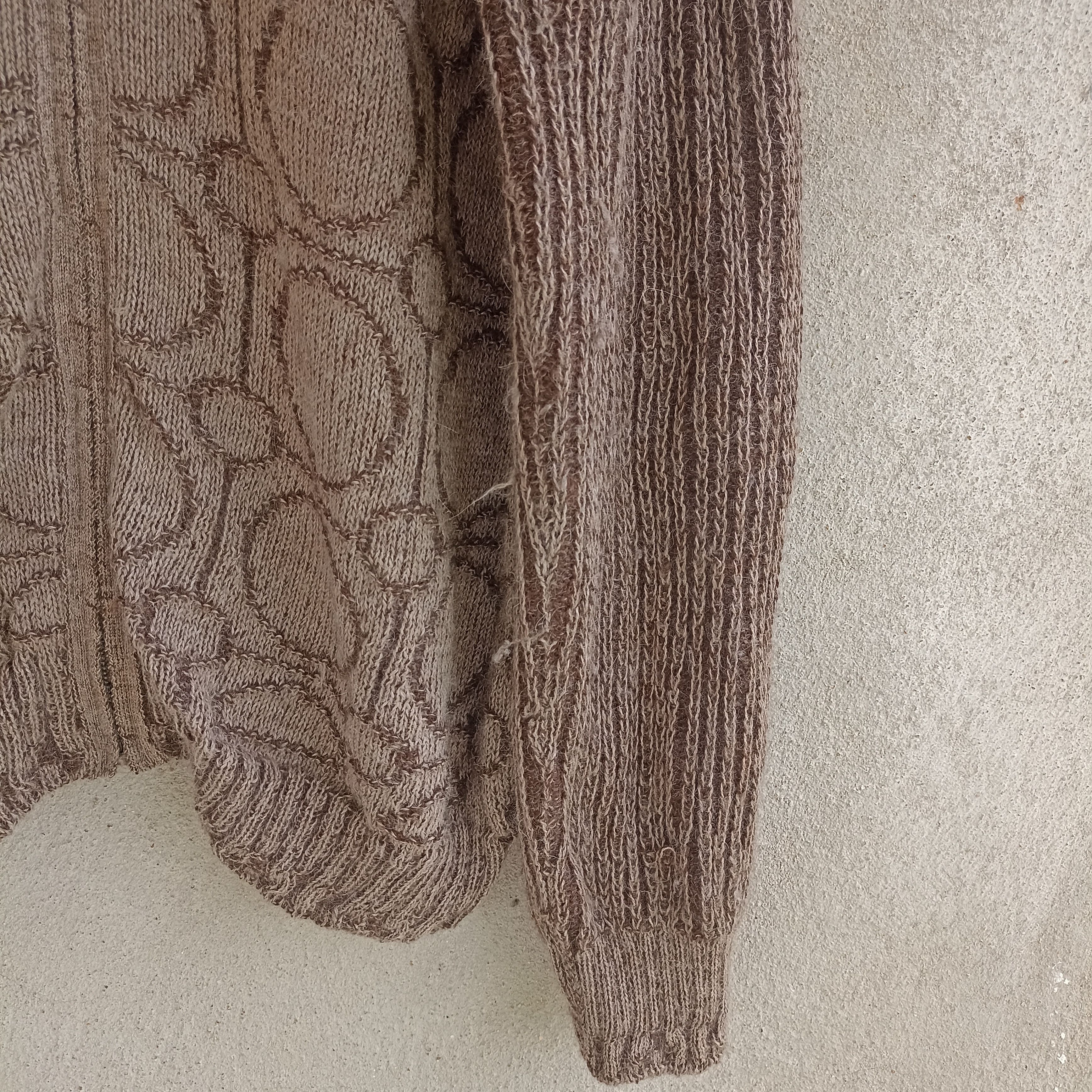 Designer × Homespun Knitwear Sol Baby Alpaca Mohair Zipper Knitwear Sweater Size US L / EU 52-54 / 3 - 7 Thumbnail