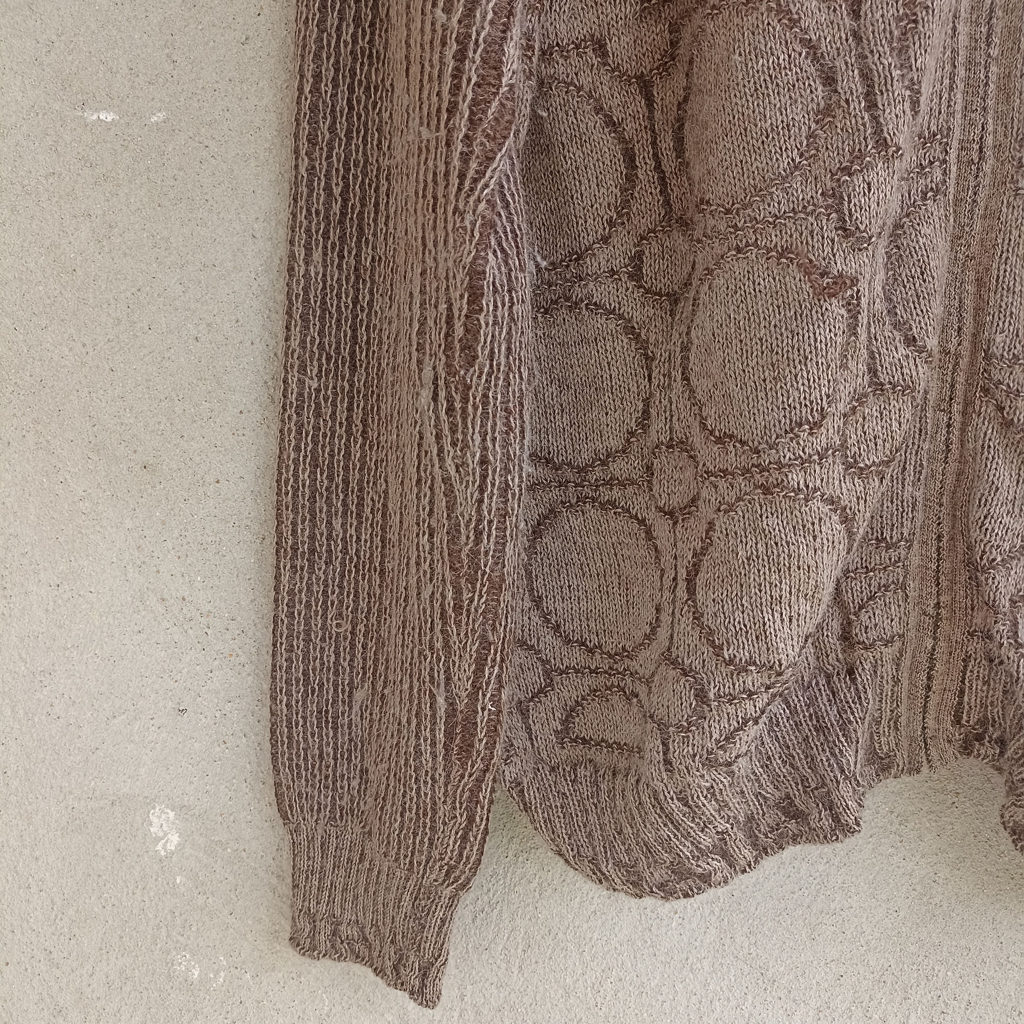 Designer × Homespun Knitwear Sol Baby Alpaca Mohair Zipper Knitwear Sweater Size US L / EU 52-54 / 3 - 6 Thumbnail