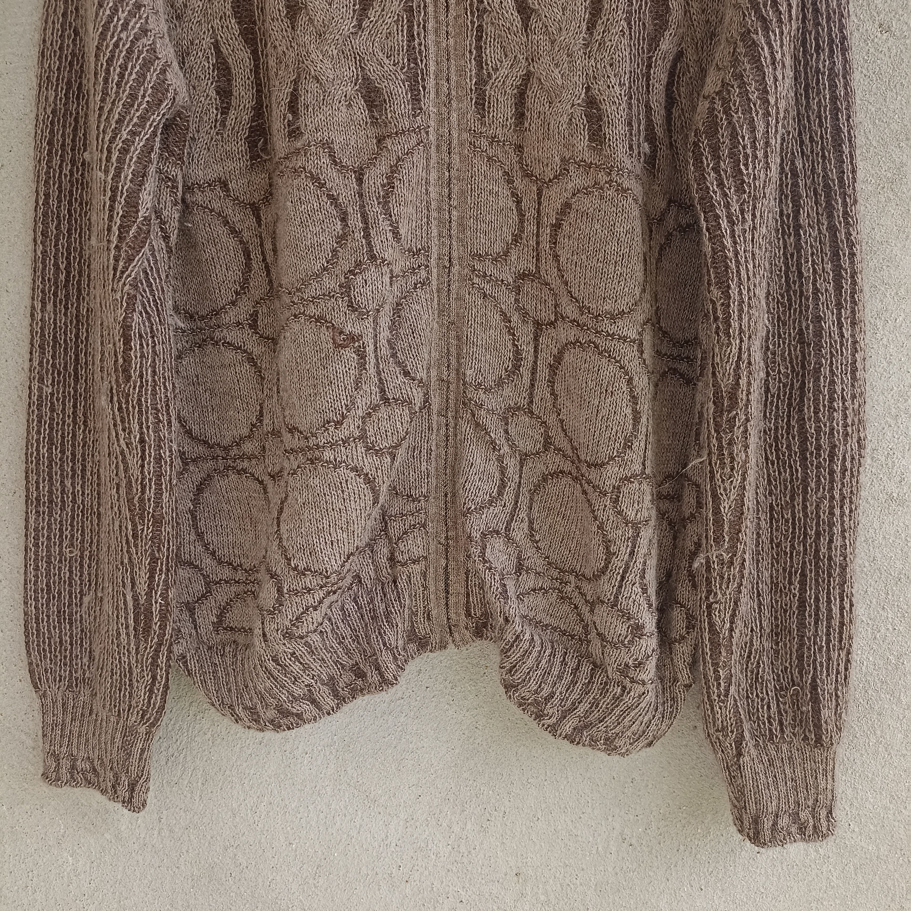 Designer × Homespun Knitwear Sol Baby Alpaca Mohair Zipper Knitwear Sweater Size US L / EU 52-54 / 3 - 3 Thumbnail