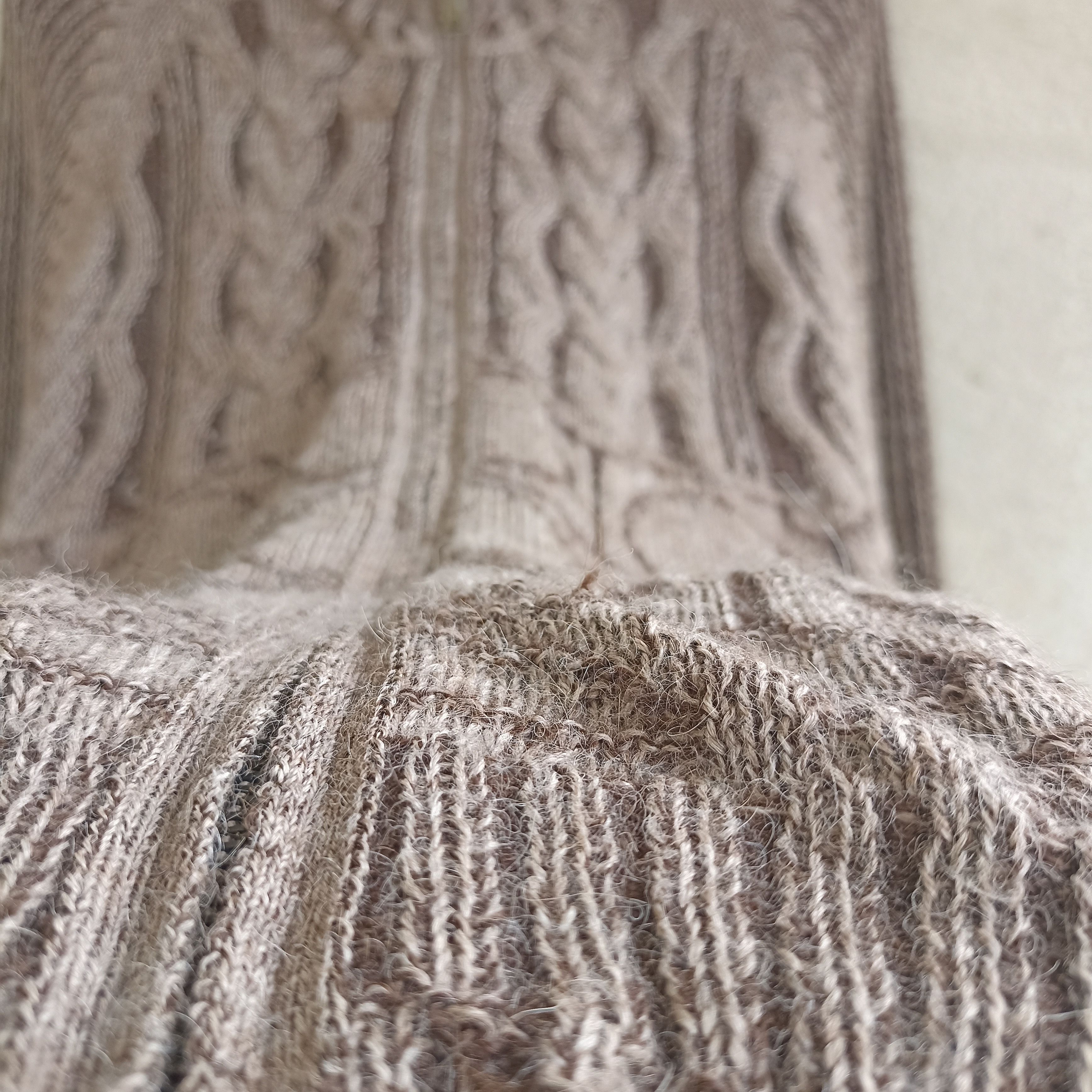 Designer × Homespun Knitwear Sol Baby Alpaca Mohair Zipper Knitwear Sweater Size US L / EU 52-54 / 3 - 10 Thumbnail