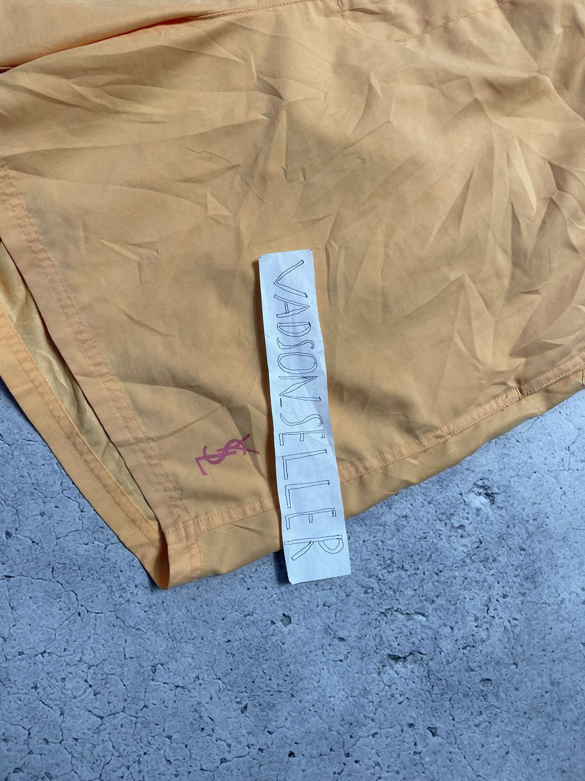 Vintage × Yves Saint Laurent Yves Saint Laurent Luxury Vintage Nylon Orange Shorts Size US 36 / EU 52 - 5 Thumbnail