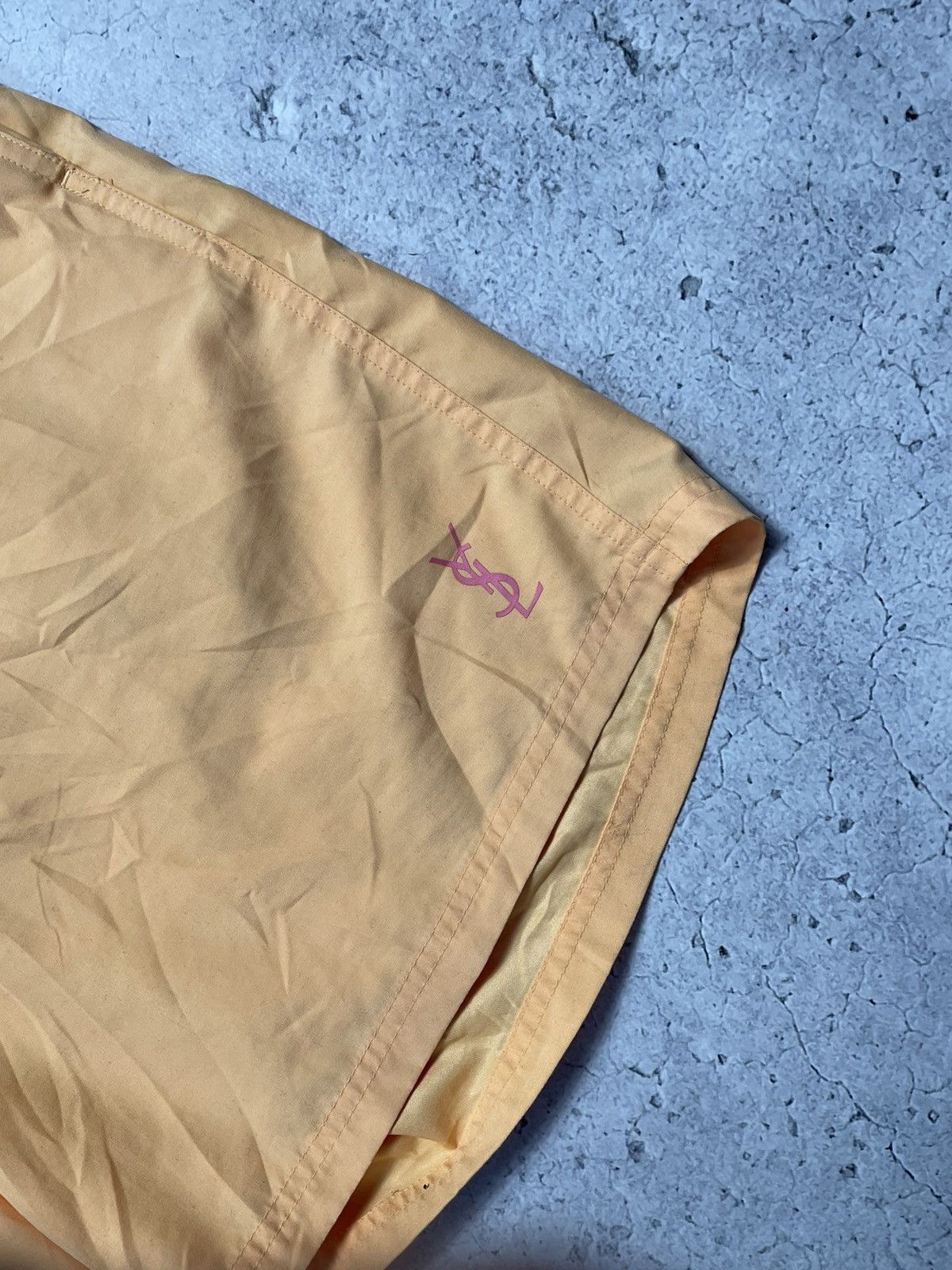 Vintage × Yves Saint Laurent Yves Saint Laurent Luxury Vintage Nylon Orange Shorts Size US 36 / EU 52 - 3 Thumbnail