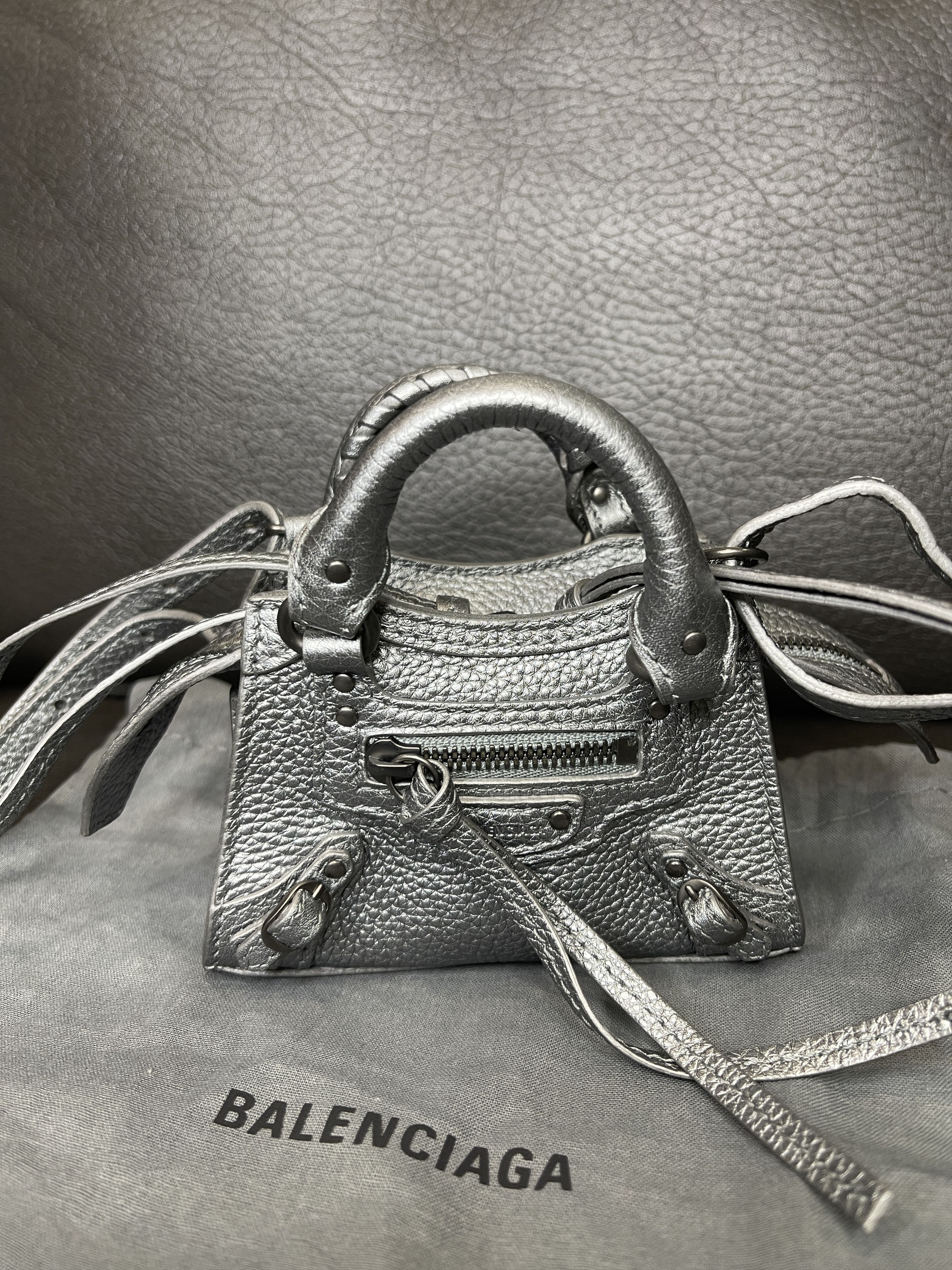 Balenciaga Ltd. Ed. Balenciaga Nano Sized NeoClassic Bag Silver Size ONE SIZE - 3 Thumbnail
