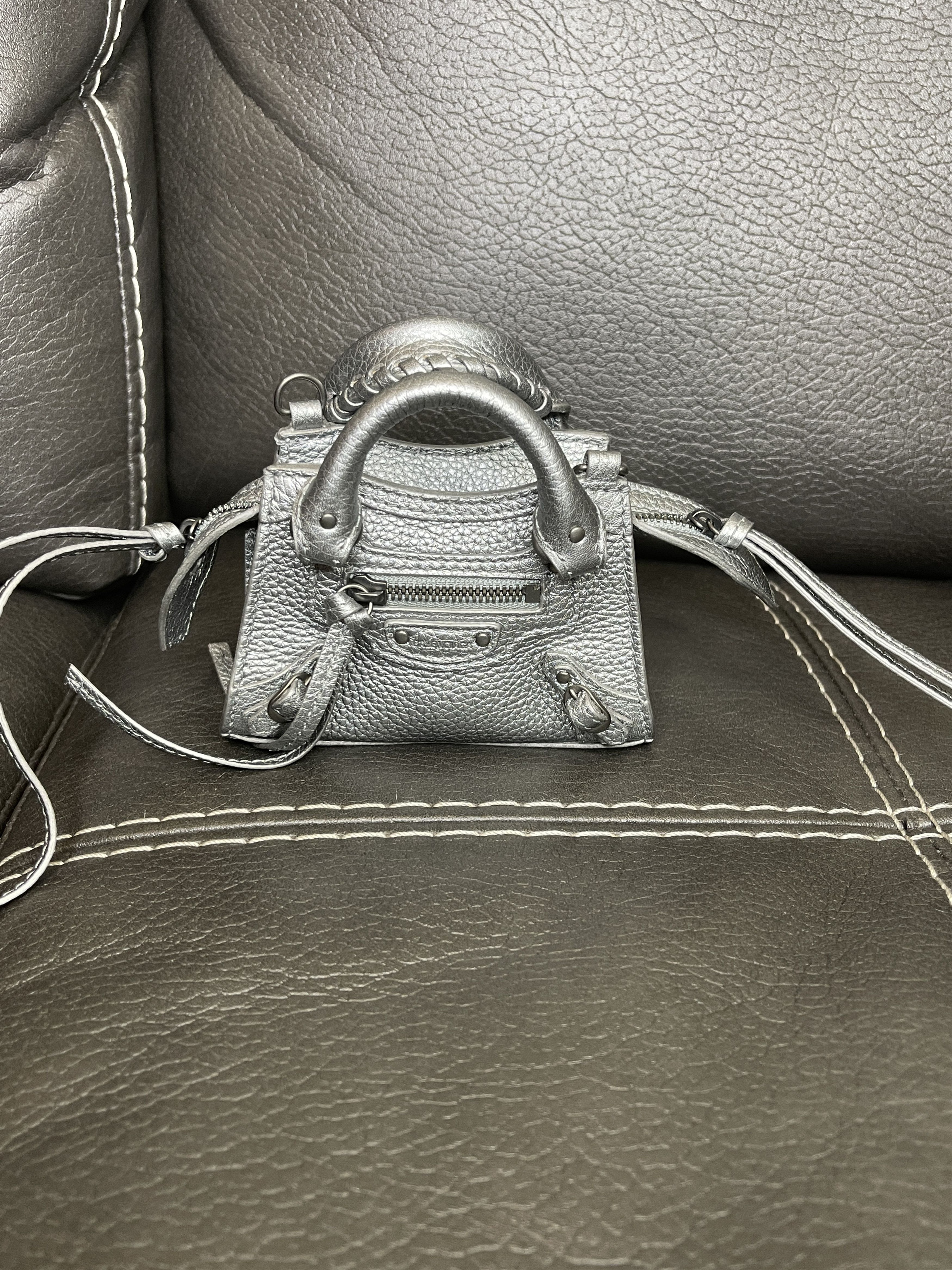 Balenciaga Ltd. Ed. Balenciaga Nano Sized NeoClassic Bag Silver Size ONE SIZE - 2 Thumbnail
