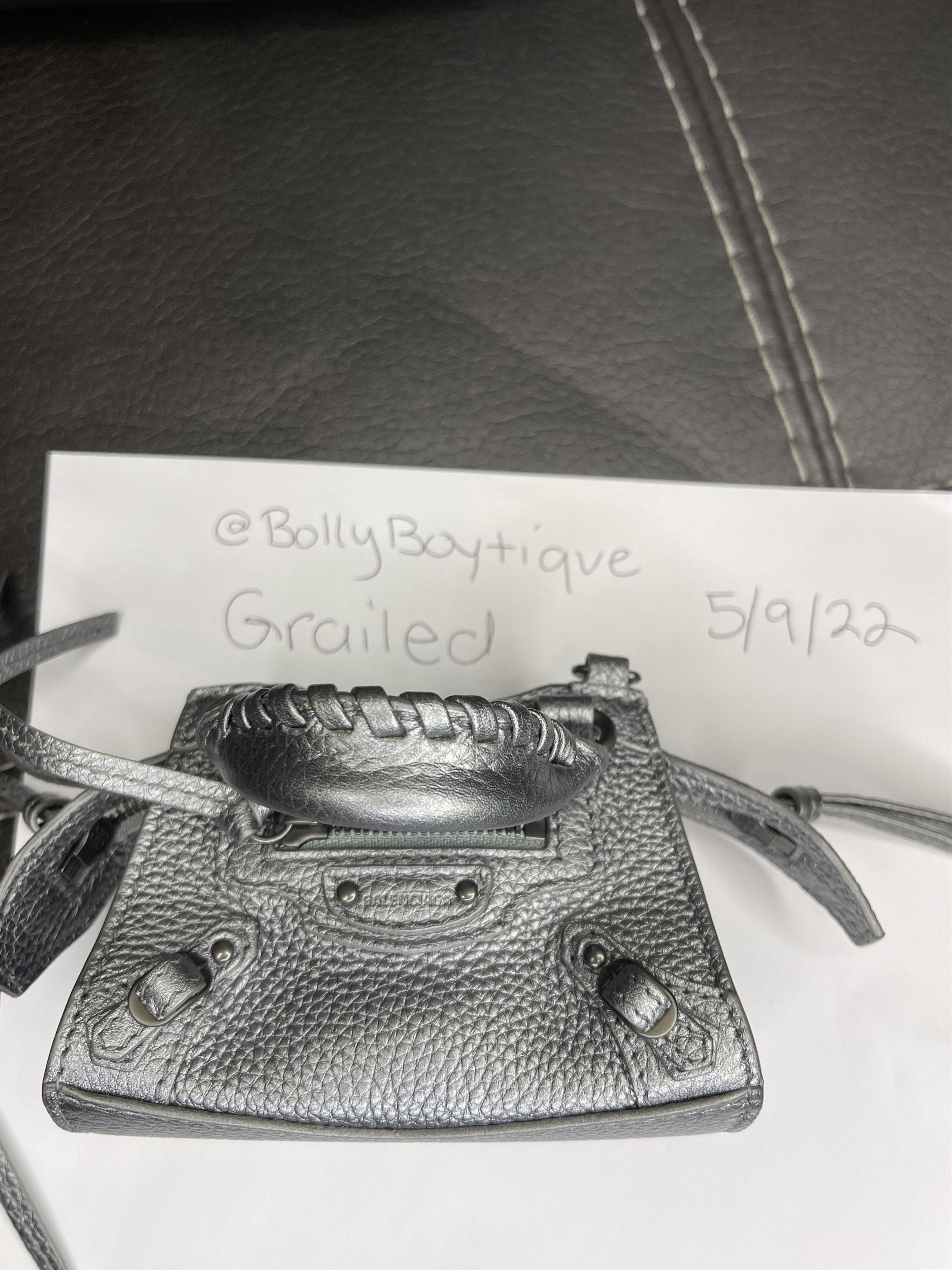 Balenciaga Ltd. Ed. Balenciaga Nano Sized NeoClassic Bag Silver Size ONE SIZE - 13 Thumbnail