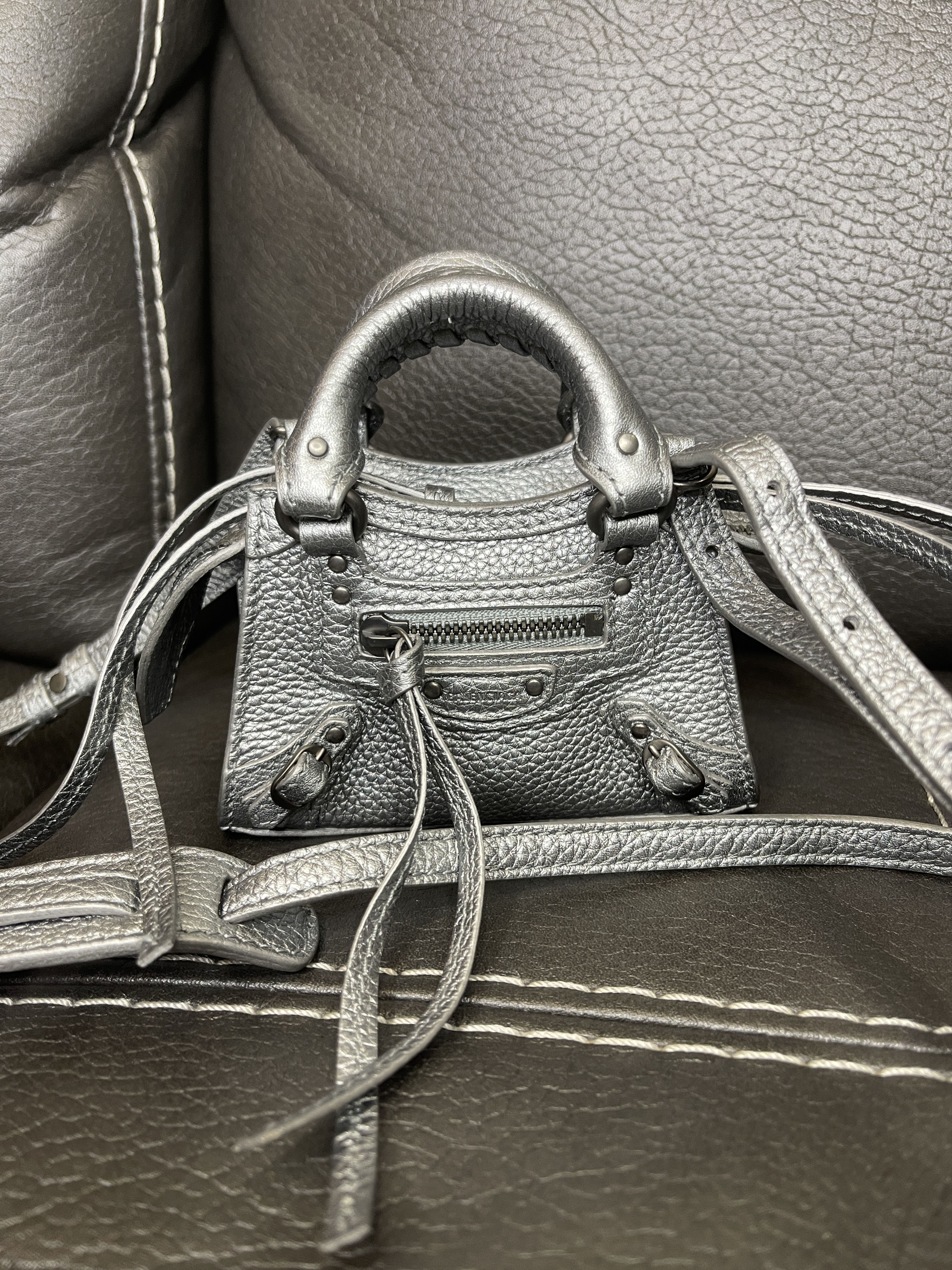 Balenciaga Ltd. Ed. Balenciaga Nano Sized NeoClassic Bag Silver Size ONE SIZE - 1 Thumbnail