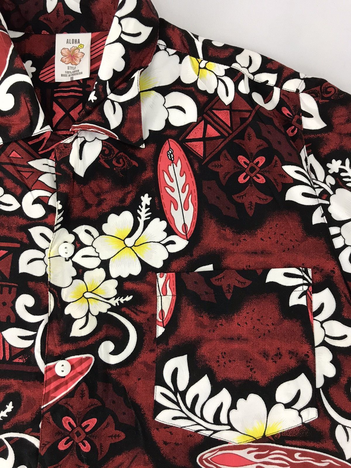 Other Hawaiian Aloha Surf Rayon 100% Button Up Floral K193j Size US L / EU 52-54 / 3 - 3 Thumbnail