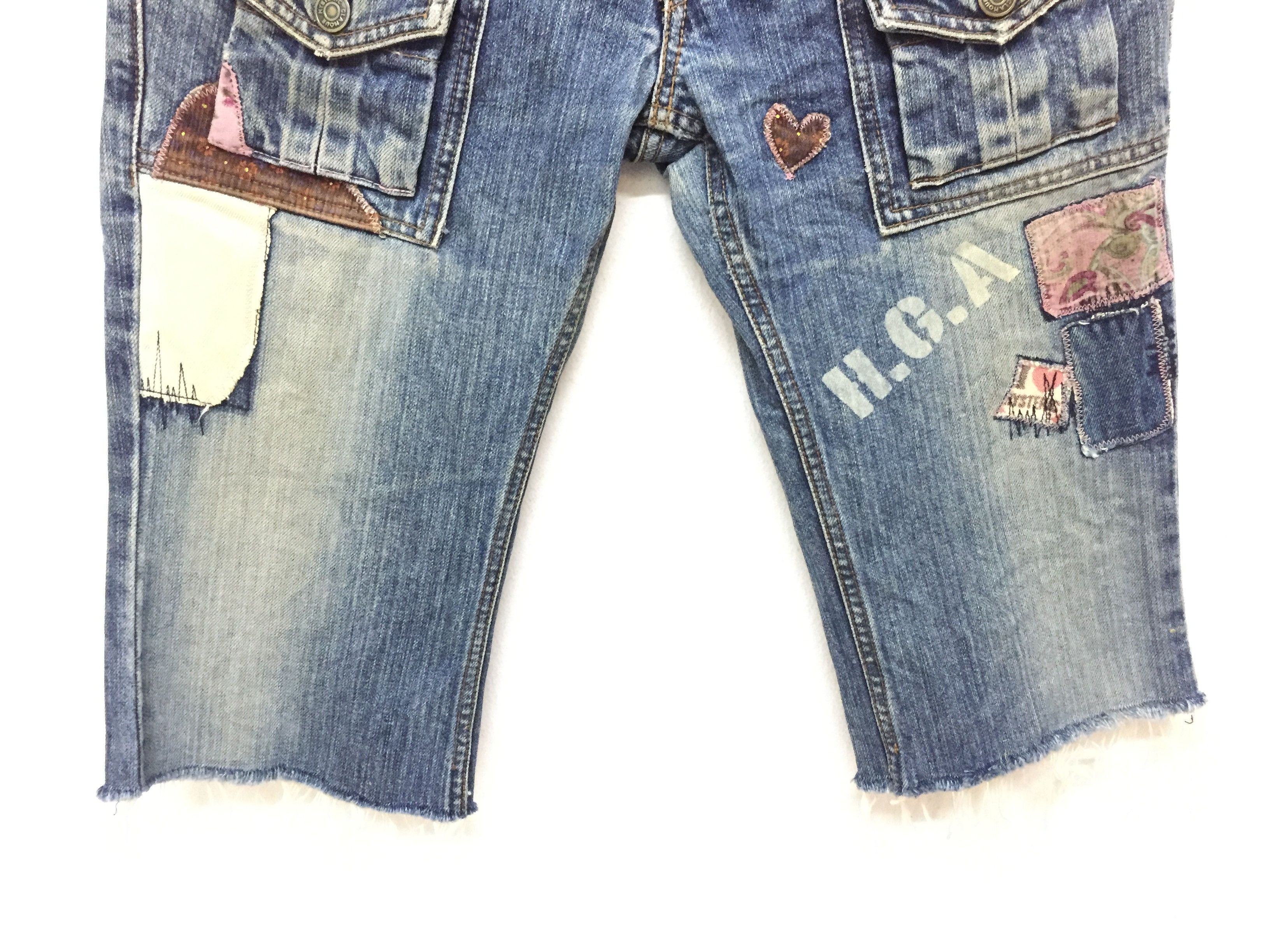 Hysteric Glamour patch bush distressed short denim Size 28" / US 6 / IT 42 - 4 Thumbnail