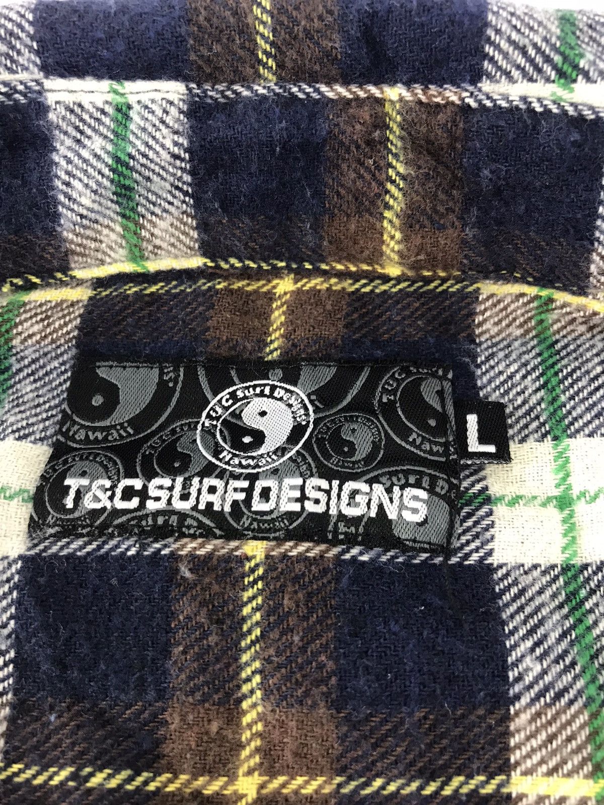 Flannel × Japanese Brand T&C Surf Flannel Button Up Single Pocket Plaid Checked Size US L / EU 52-54 / 3 - 6 Thumbnail