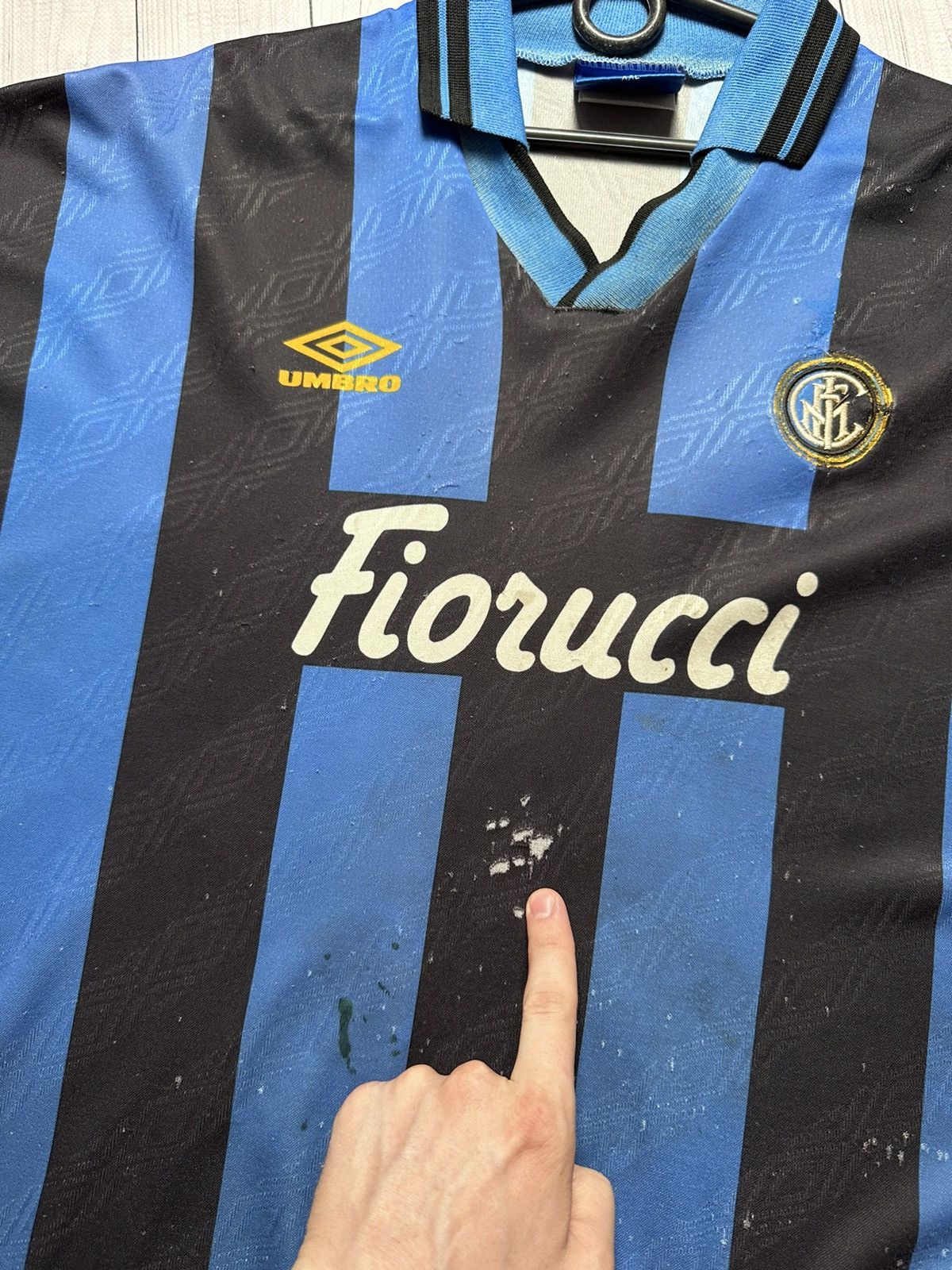 Umbro × Vintage Vintage Umbro Soccer Jersey Inter Milan retro rare size XXL Size US XXL / EU 58 / 5 - 6 Thumbnail