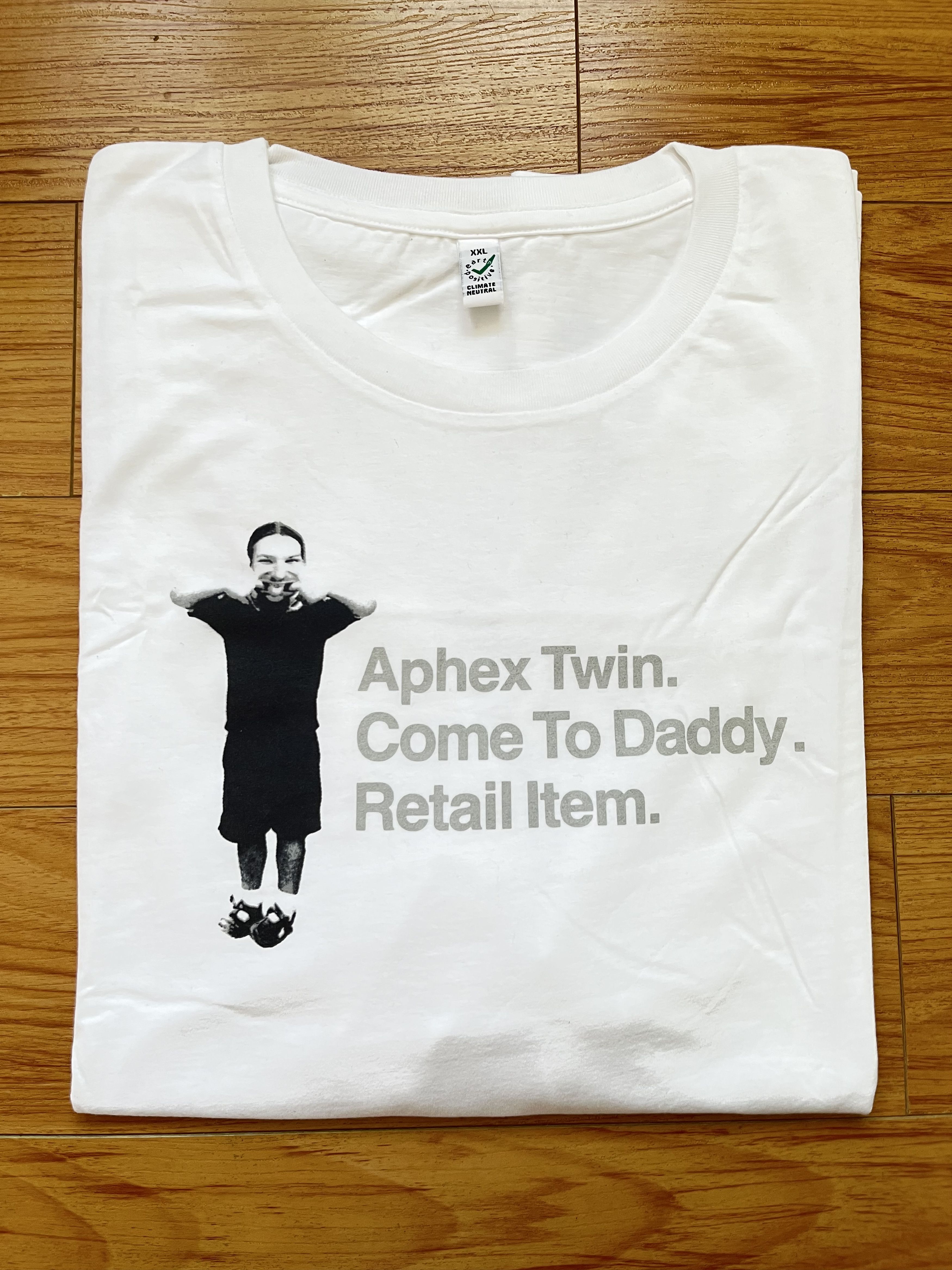 image of Band Tees Aphex Twin Come To Daddy Retail Item T-Shirt in White, Men's (Size 2XL)