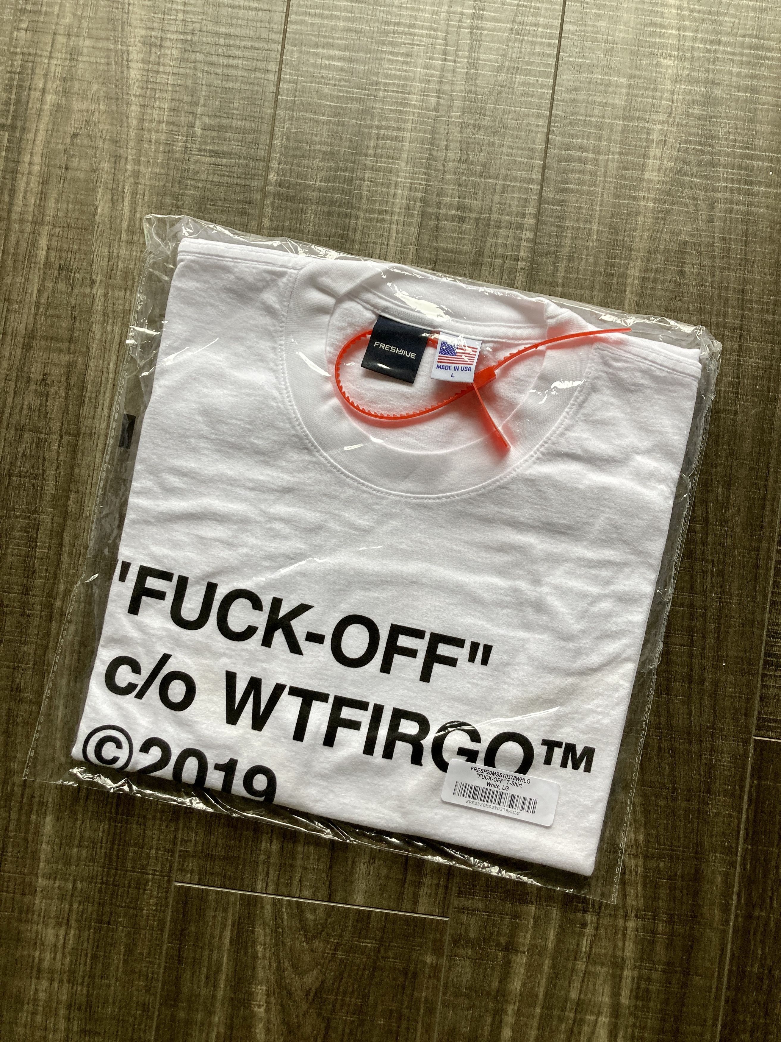 Freshjive FRESHJIVE Fuck Off White tee L Size US L / EU 52-54 / 3 - 2 Thumbnail
