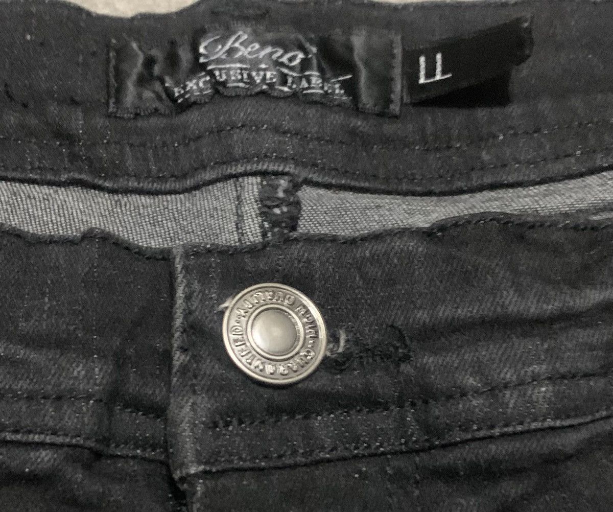 Japanese Brand × Vintage Vintage Beno Distressed Style Skinny Black Jeans Size US 34 / EU 50 - 3 Thumbnail