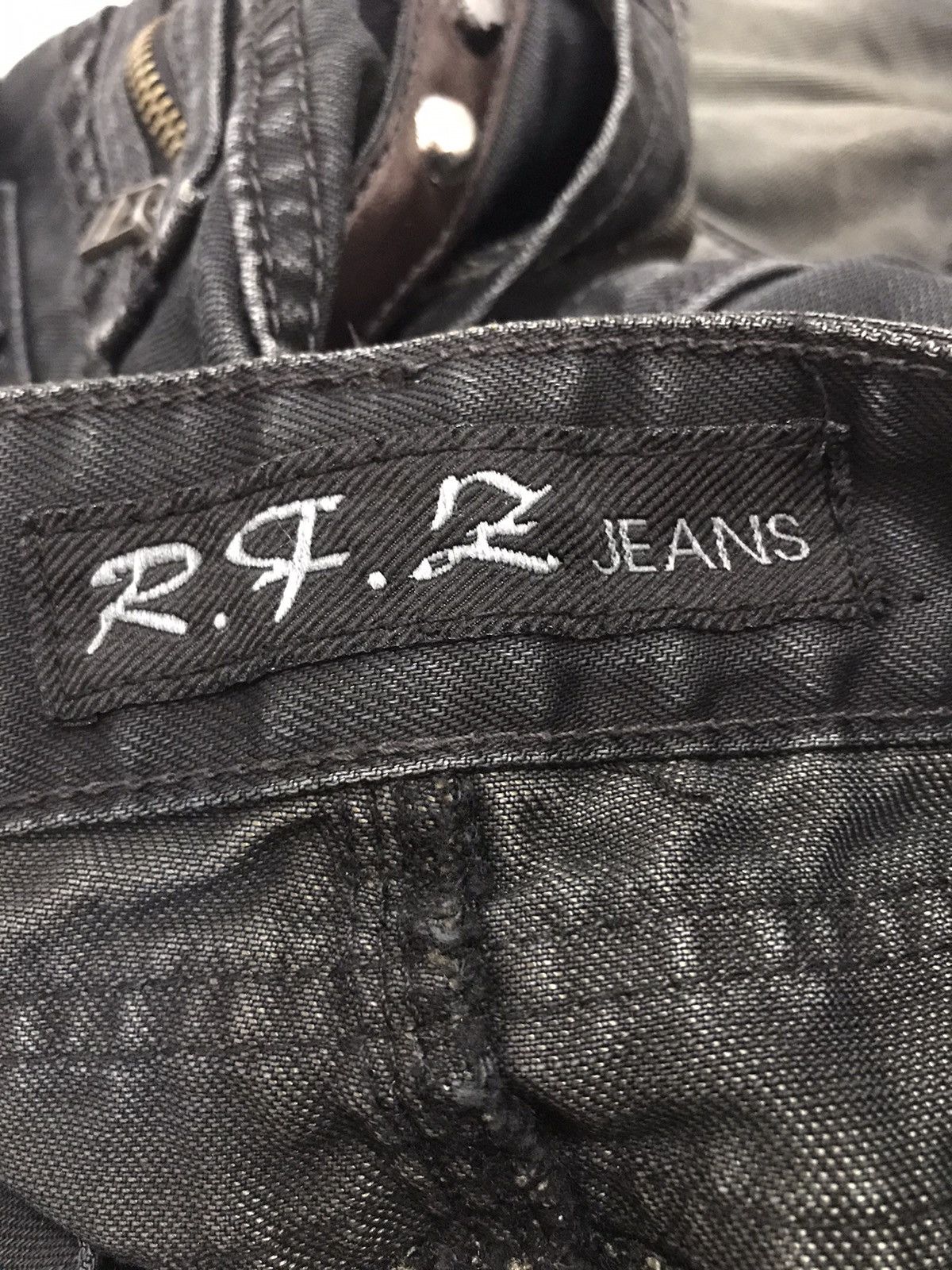 Japanese Brand 🔥Multi Pocket by R.F.Z Jeans Cargo Bondage Denim Size US 35 - 23 Thumbnail
