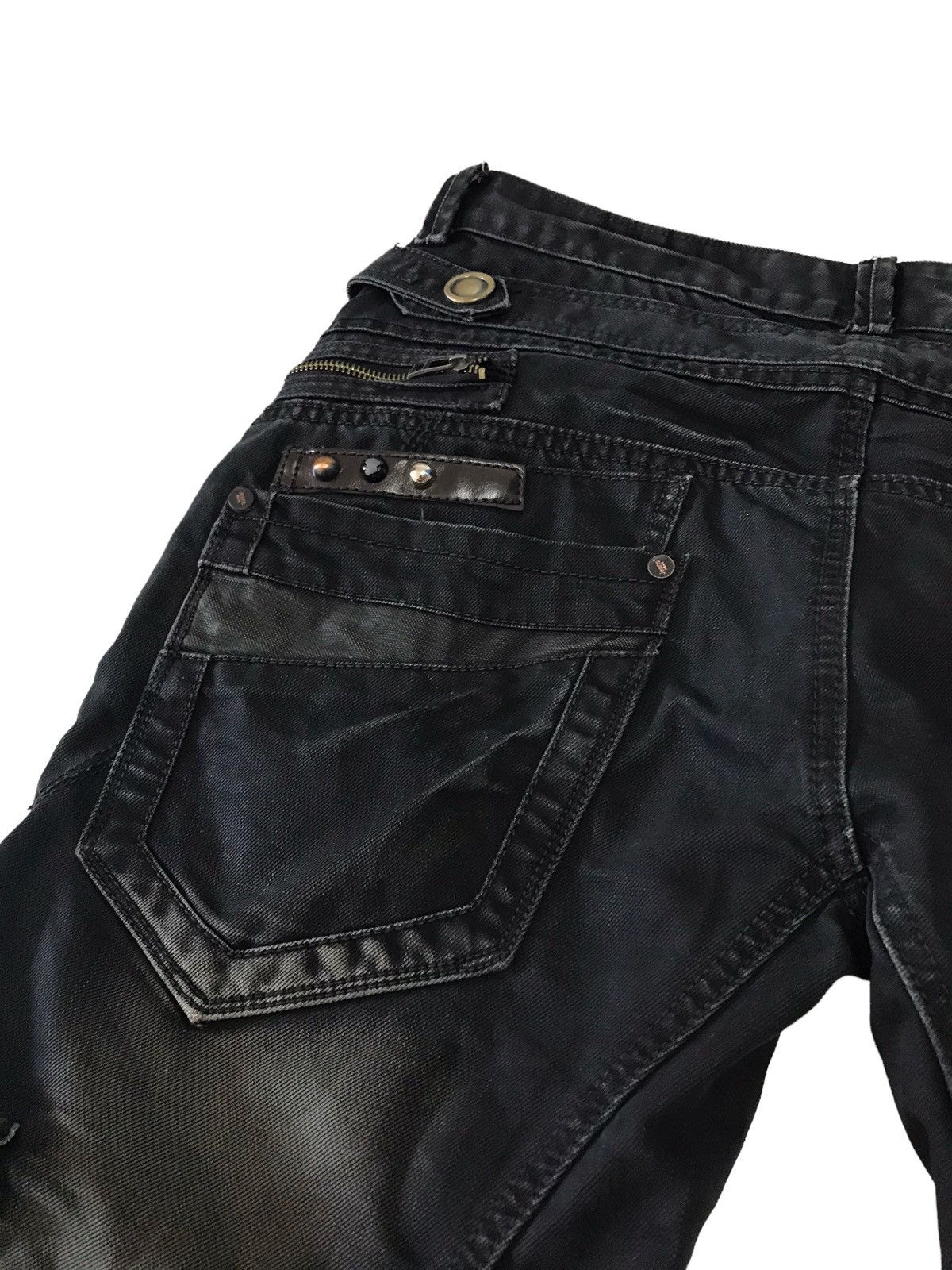 Japanese Brand 🔥Multi Pocket by R.F.Z Jeans Cargo Bondage Denim Size US 35 - 21 Thumbnail
