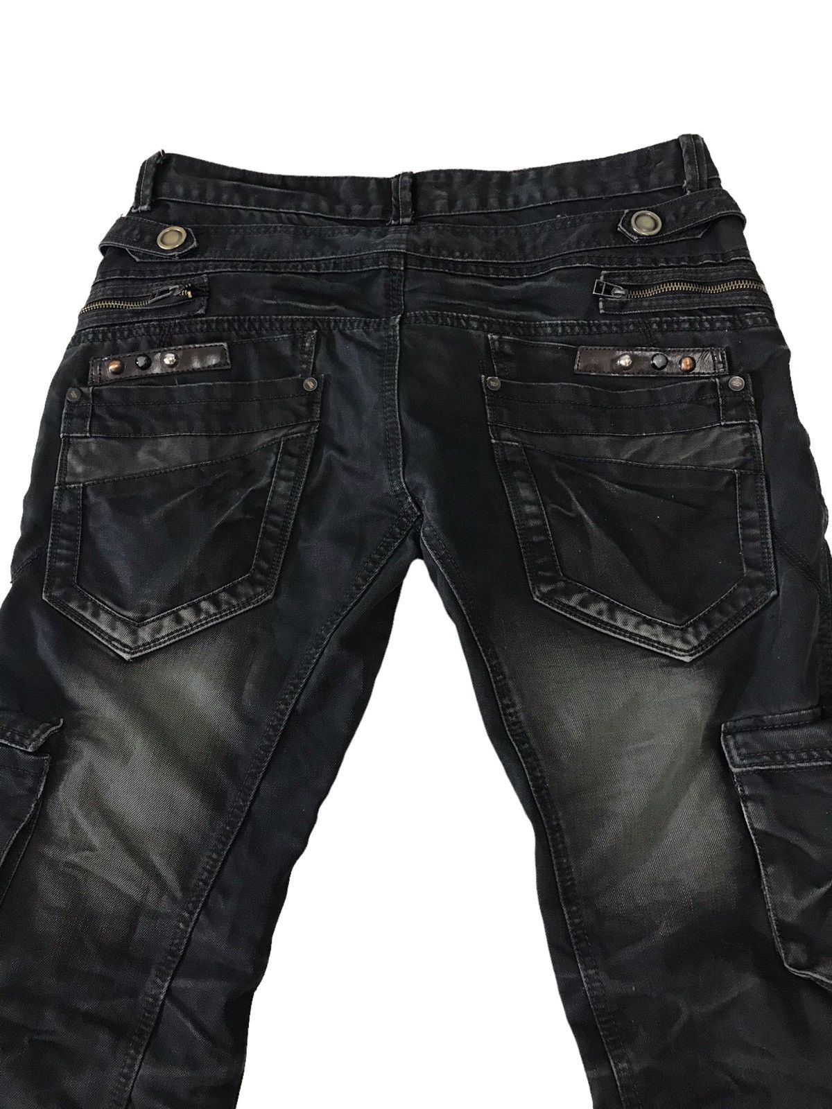 Japanese Brand 🔥Multi Pocket by R.F.Z Jeans Cargo Bondage Denim Size US 35 - 22 Thumbnail